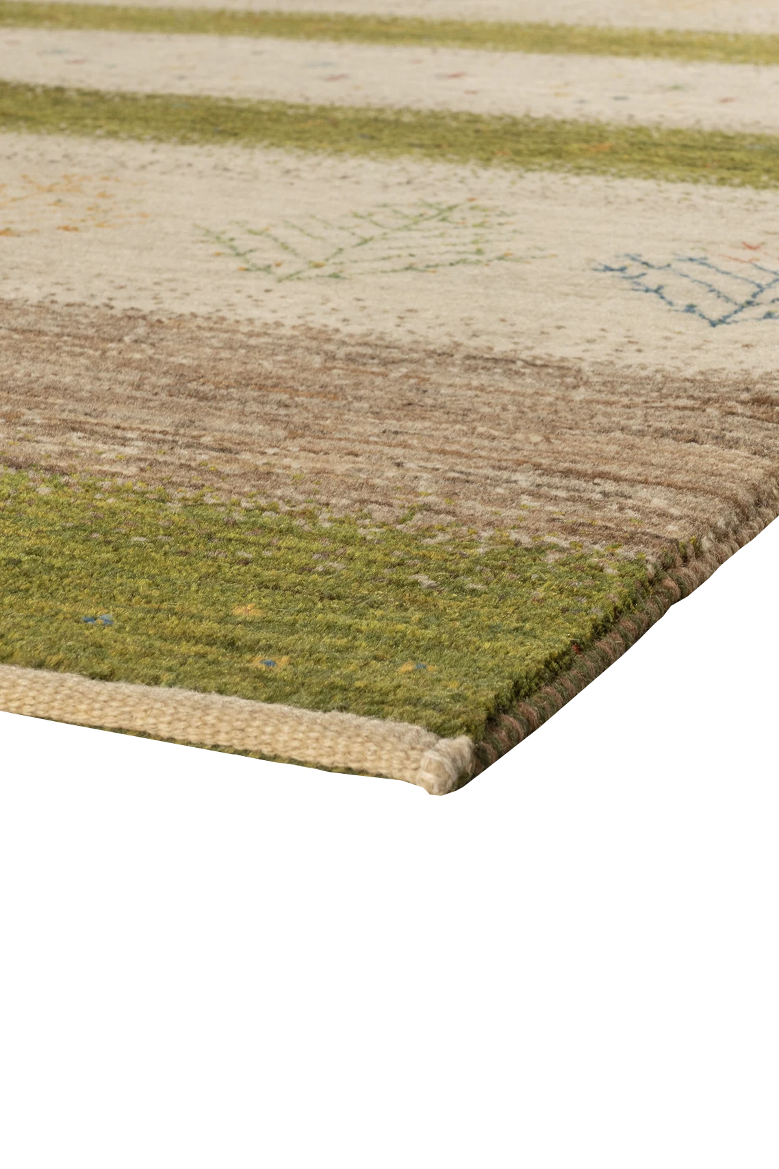 Gabbeh Teppich-Unikat - Grüne Spielwiese