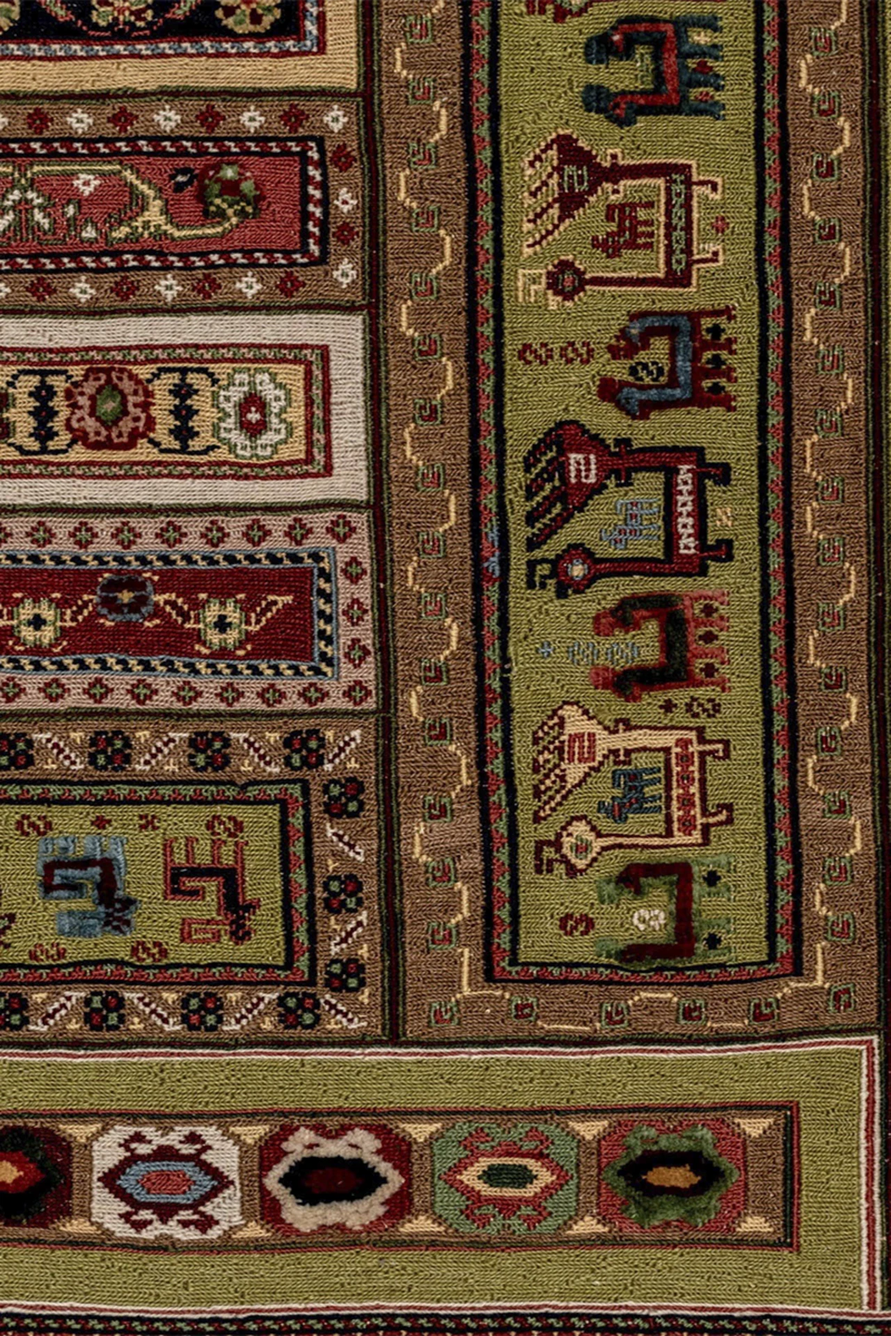 Kelim Teppich - Soumakh Green