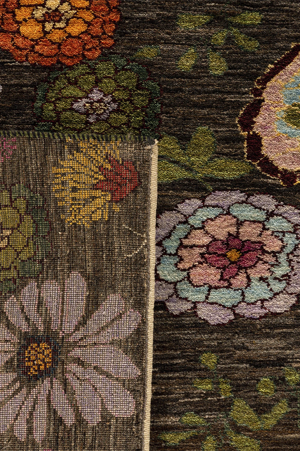 Gabbeh Teppich-Unikat - buntes Blumenfeld