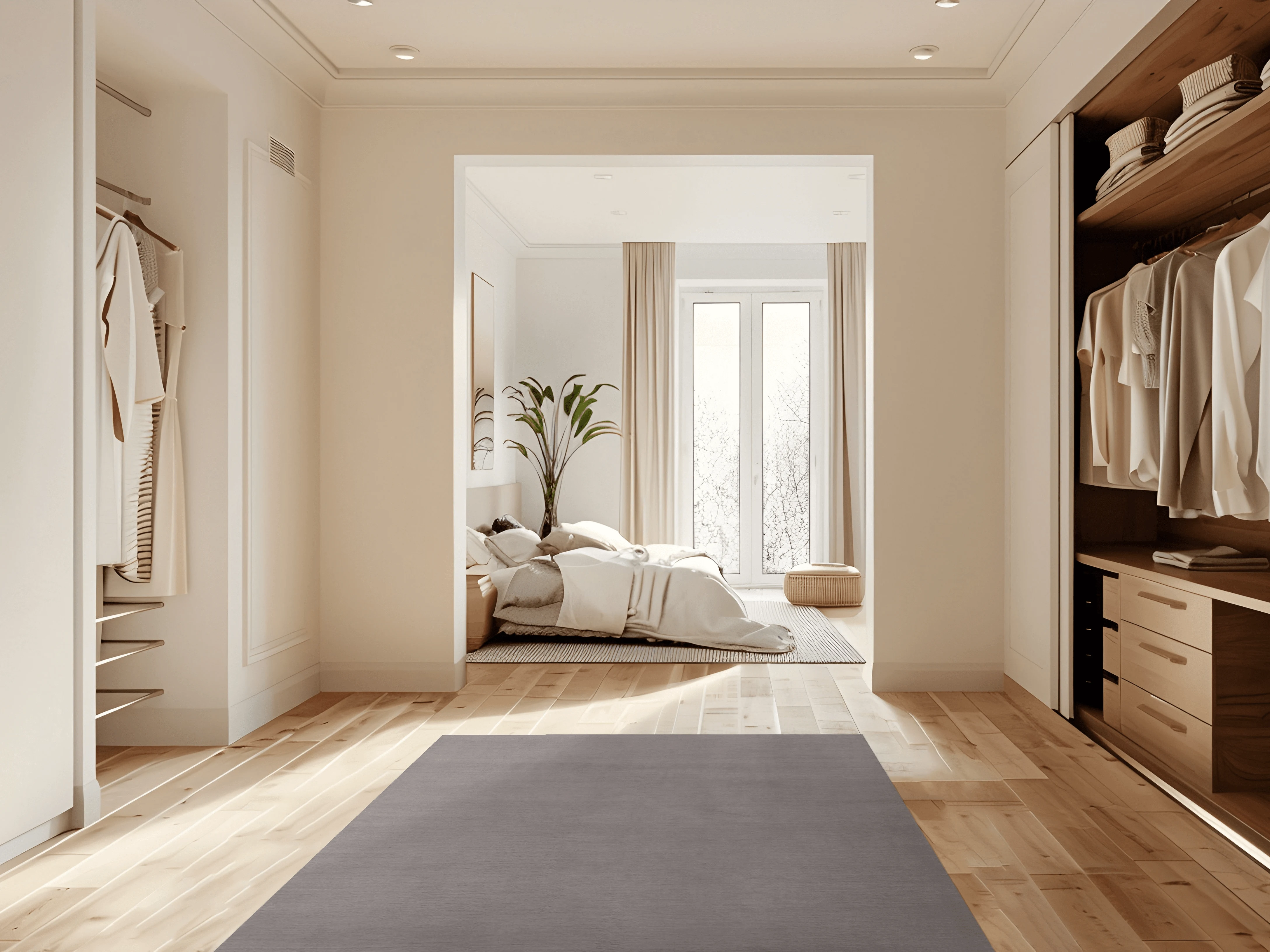 Jordan Collection Designteppich - Silver Grey