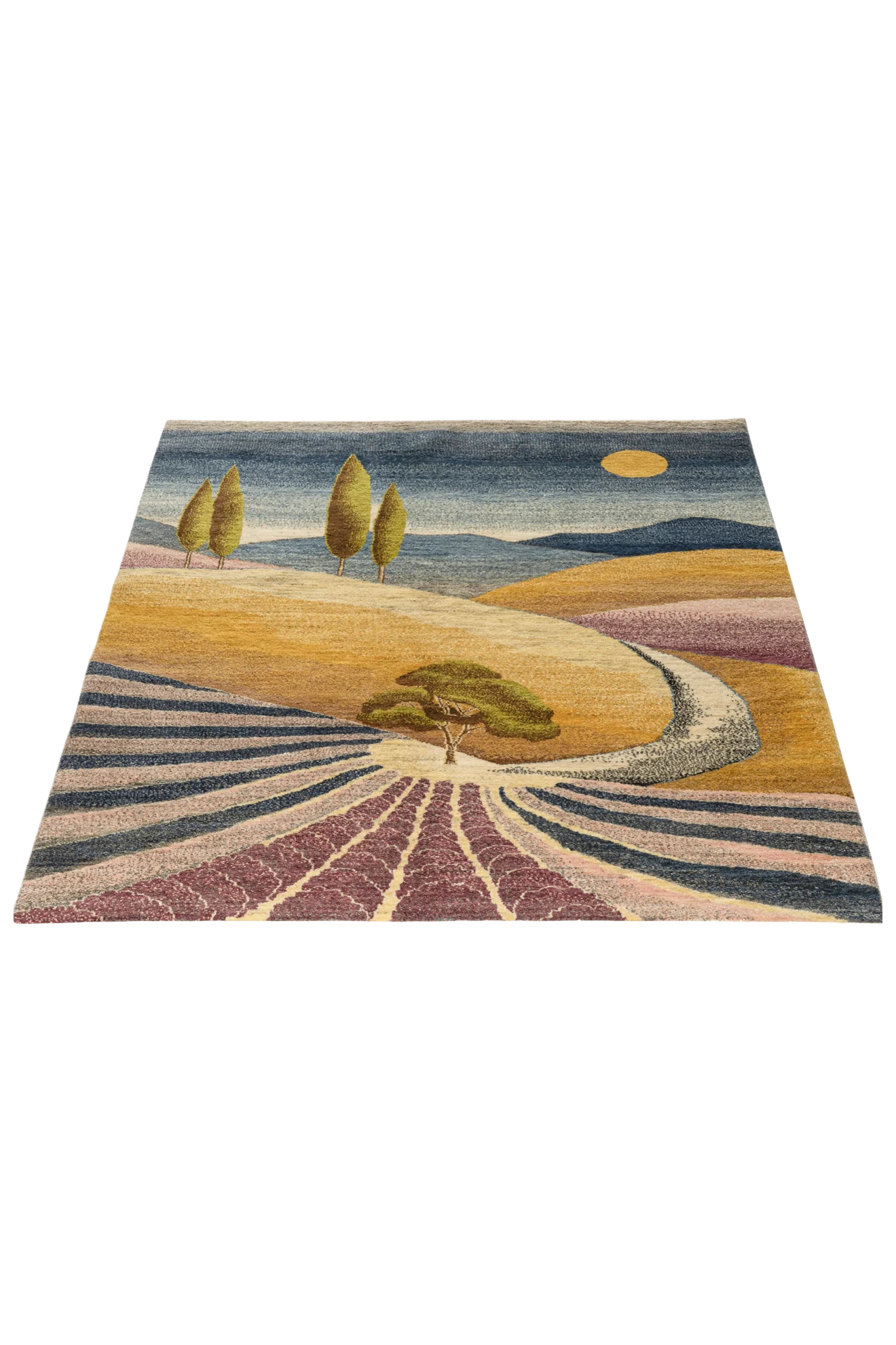 Gabbeh Teppich-Unikat - Goldene Landschaft