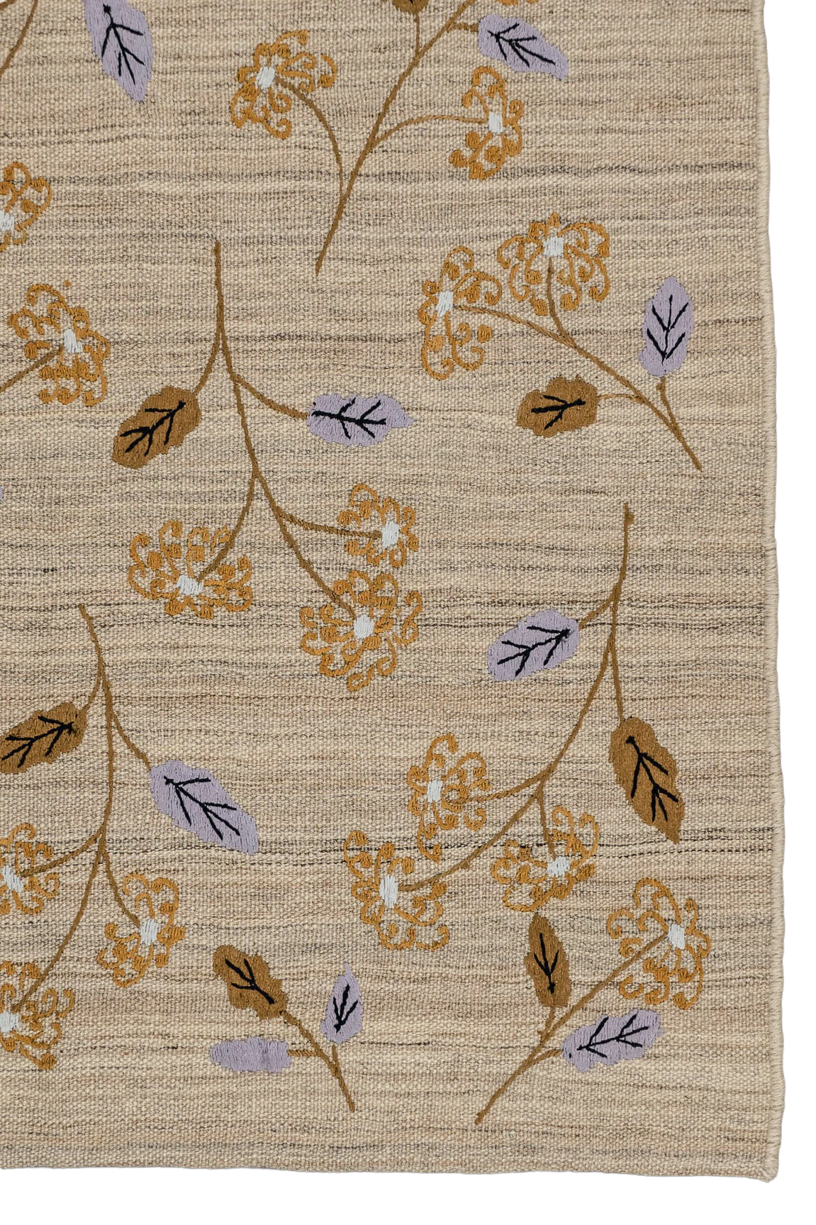 Kelim Teppich Purple - Leafs