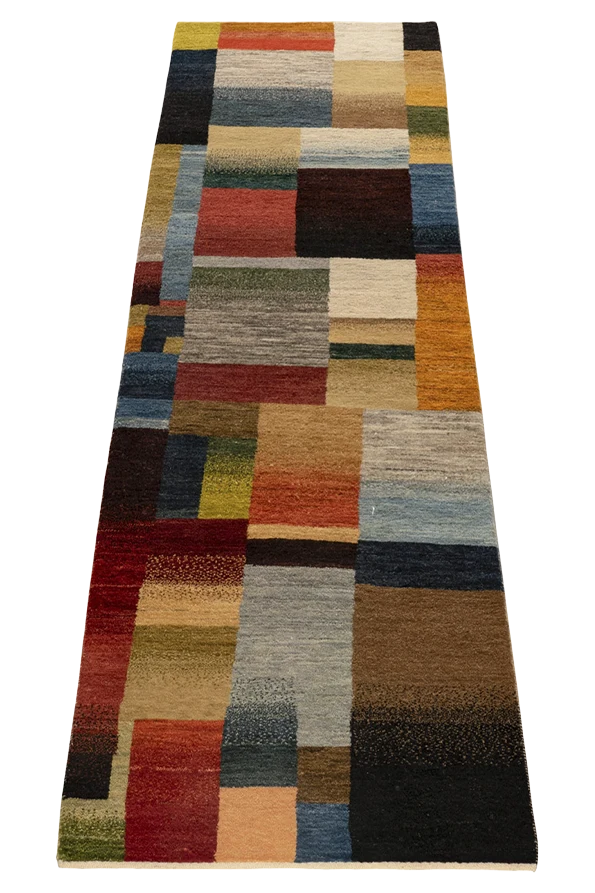 Gabbeh Teppich - Läufer bunte Blumenfelder