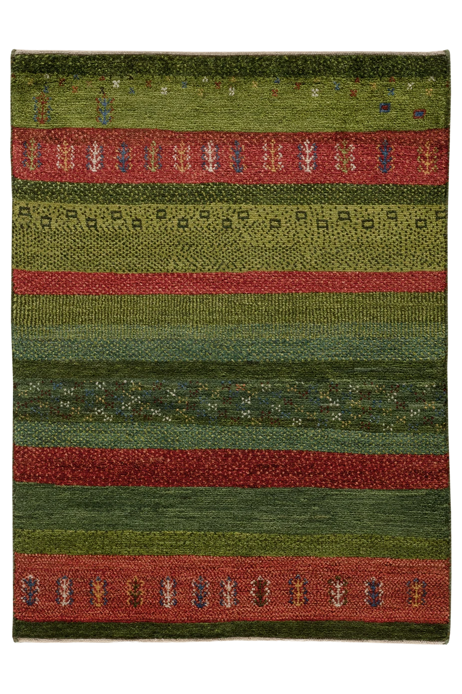 Gabbeh Teppich-Unikat - Grünes Erwachen