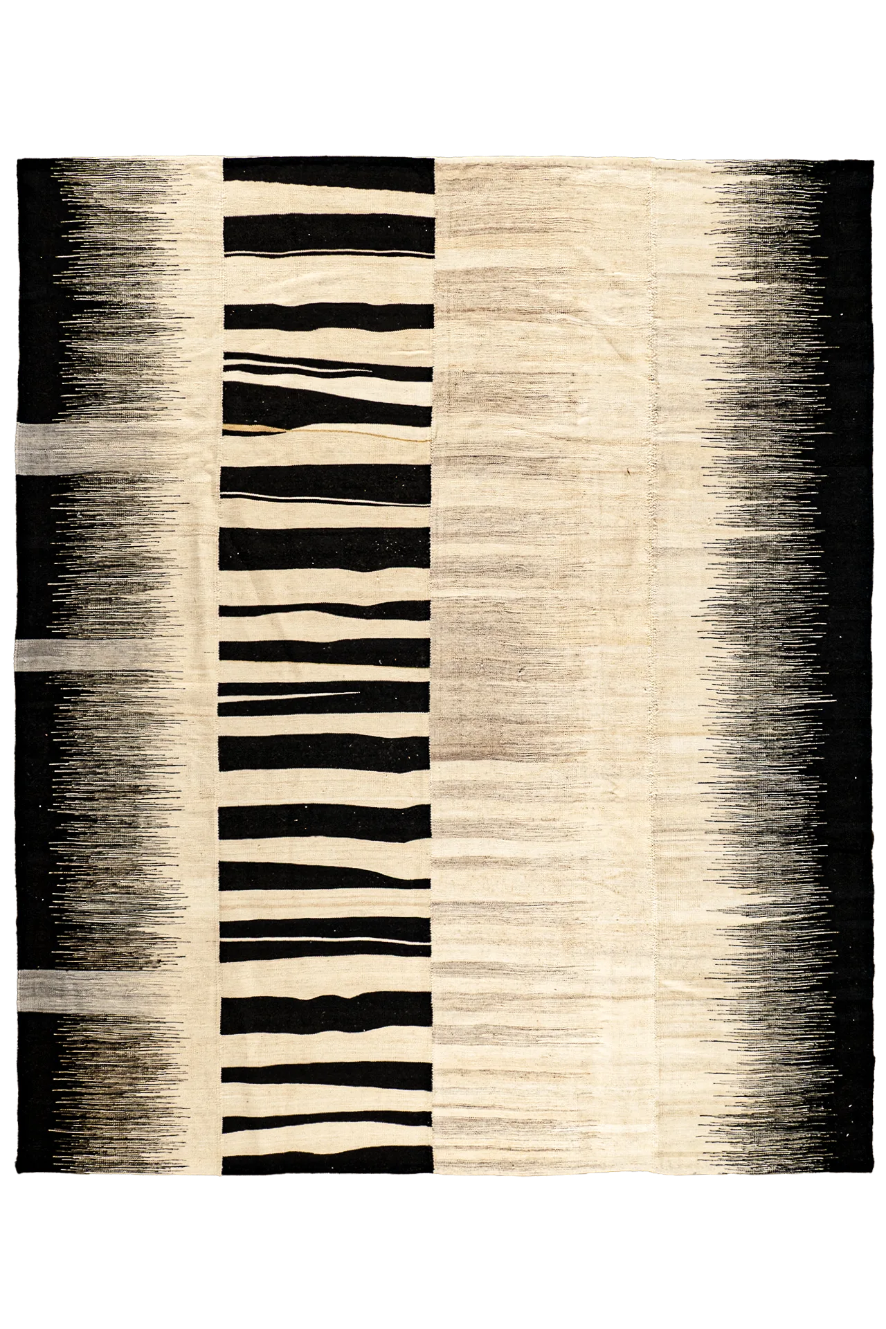 Kelim Teppich - Graphitlicht