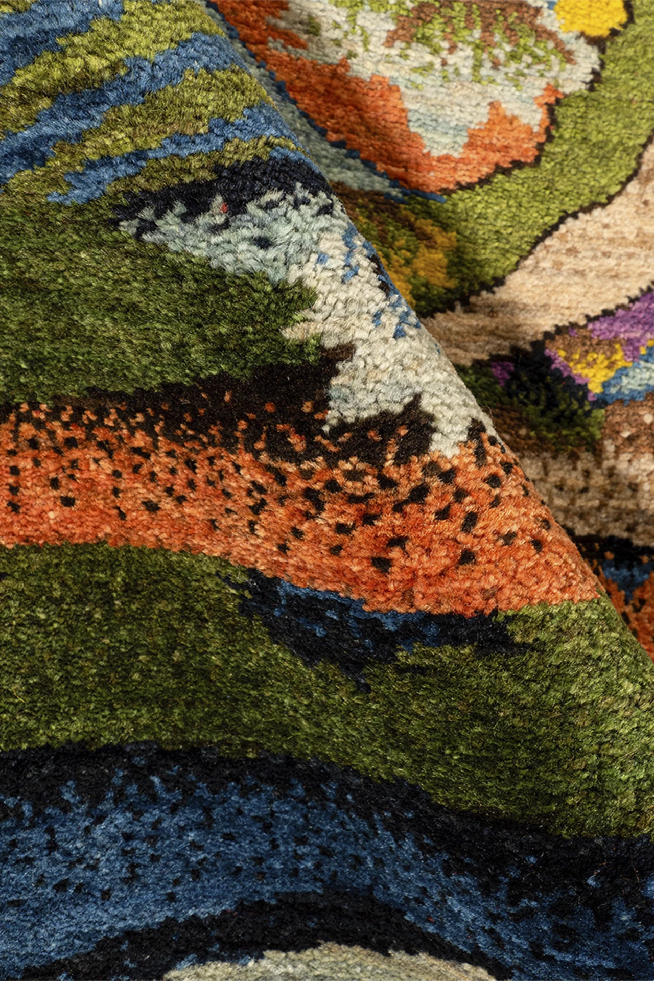 Gabbeh Teppich-Unikat - bunte Herbstlandschaft