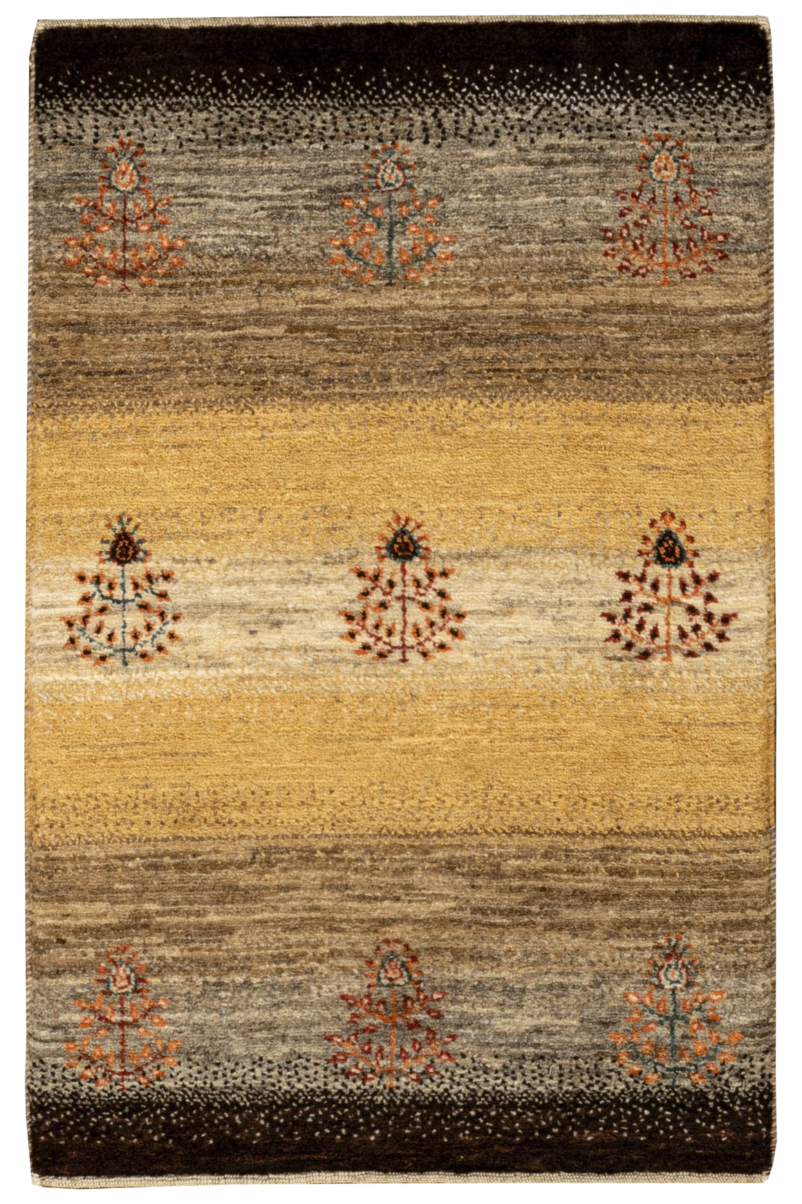 Gabbeh Teppich-Unikat - kleine Wüstensträucher