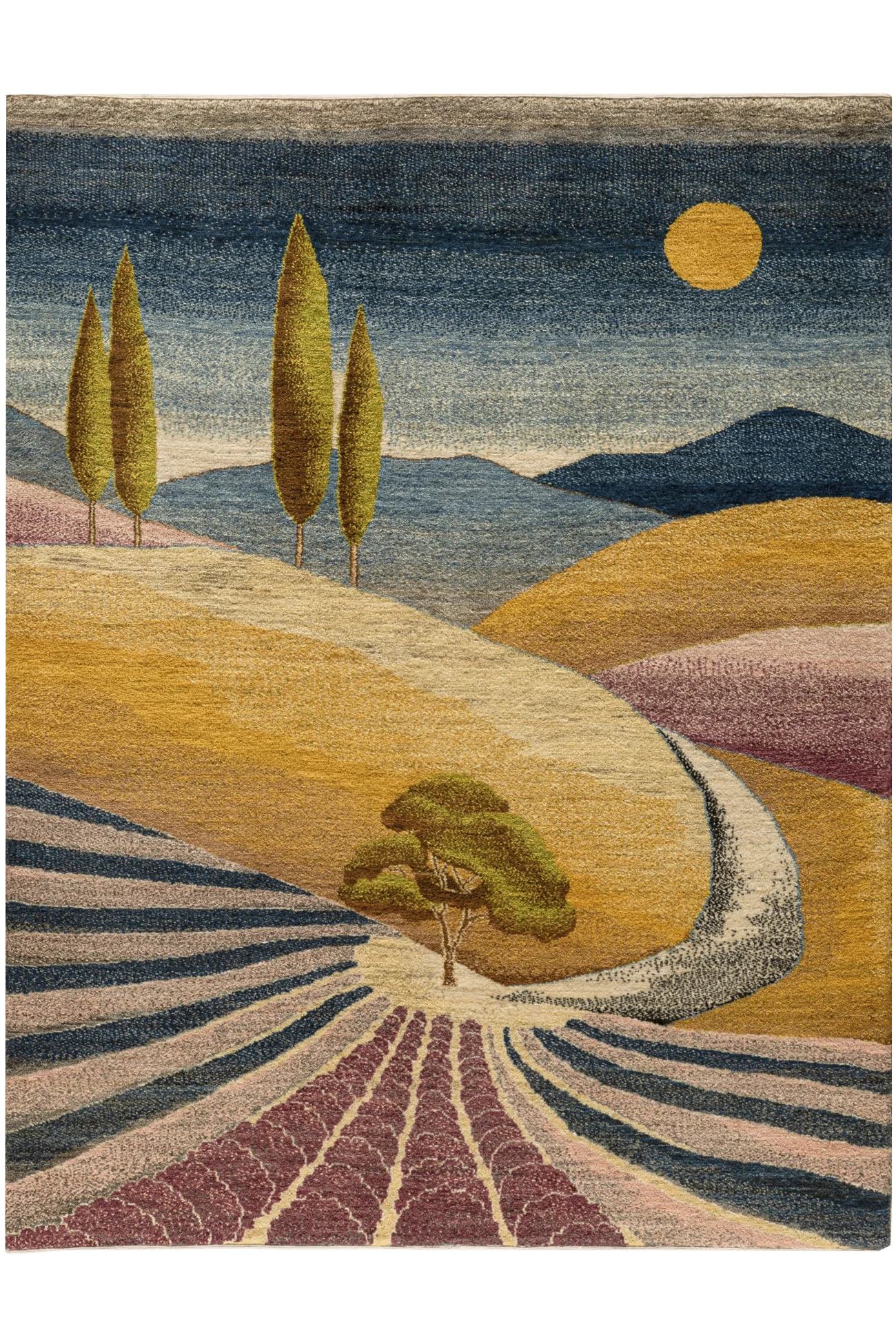 Gabbeh Teppich-Unikat - Goldene Landschaft