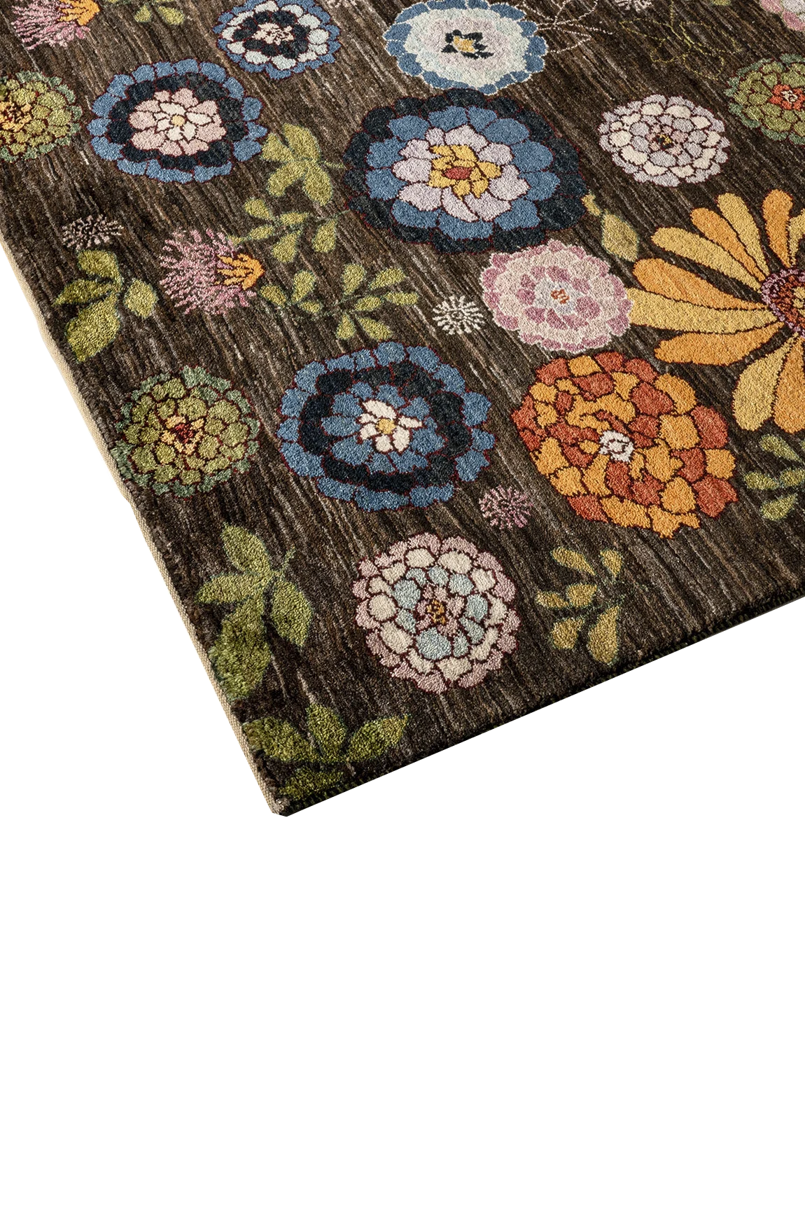 Gabbeh Teppich-Unikat - buntes Blumenfeld