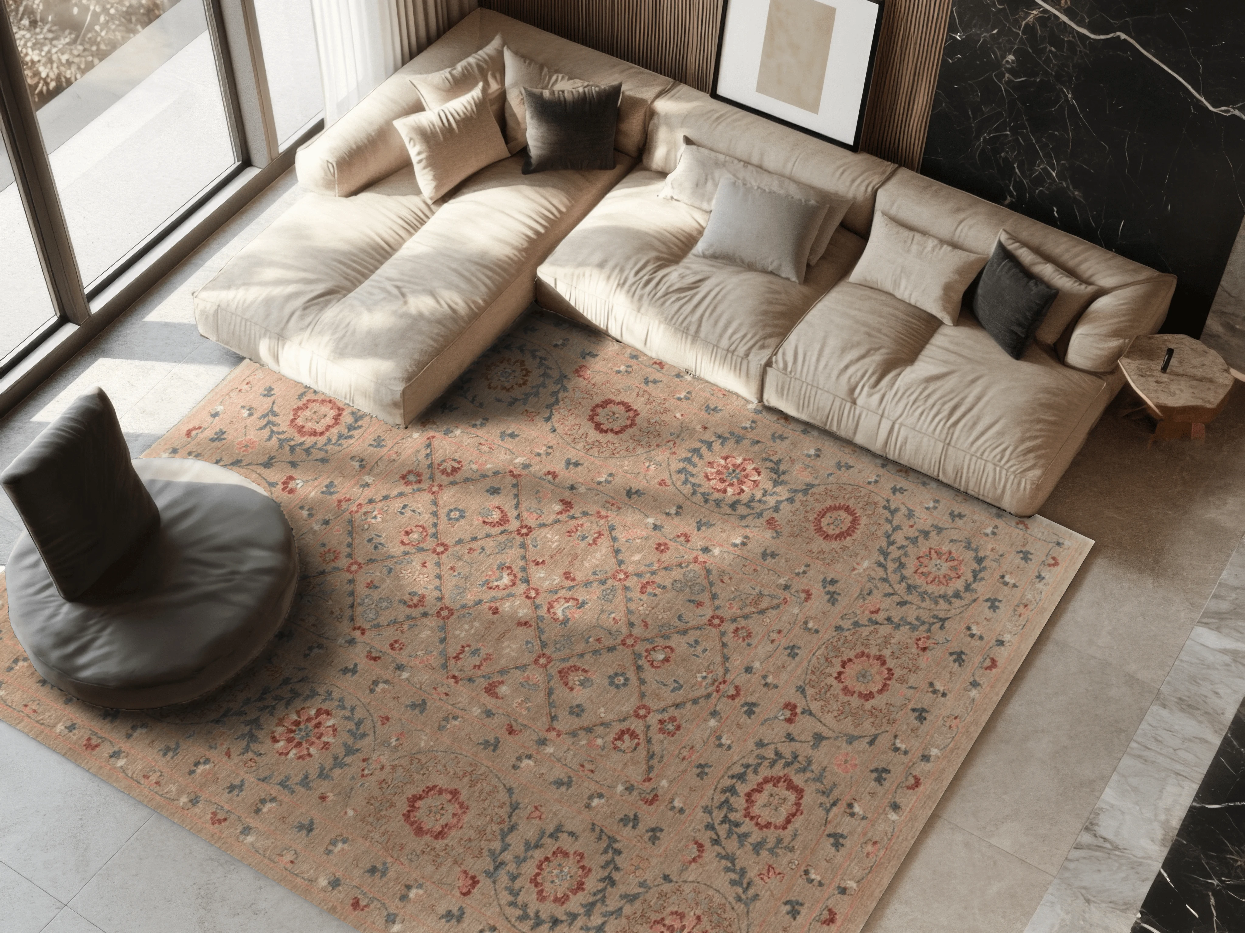 Jordan Collection Designteppich - Modern Flowers