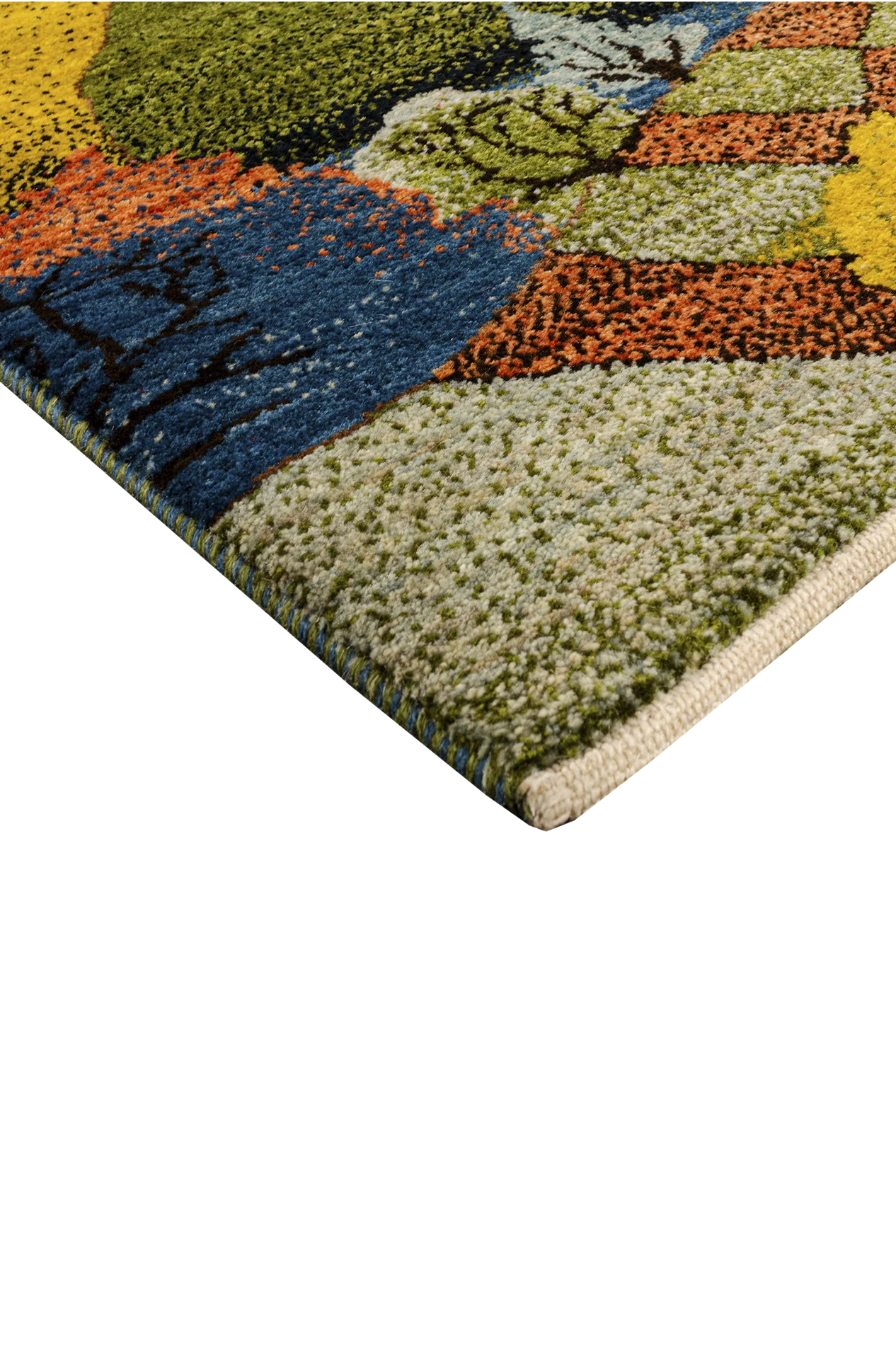 Gabbeh Teppich-Unikat - bunte Herbstlandschaft