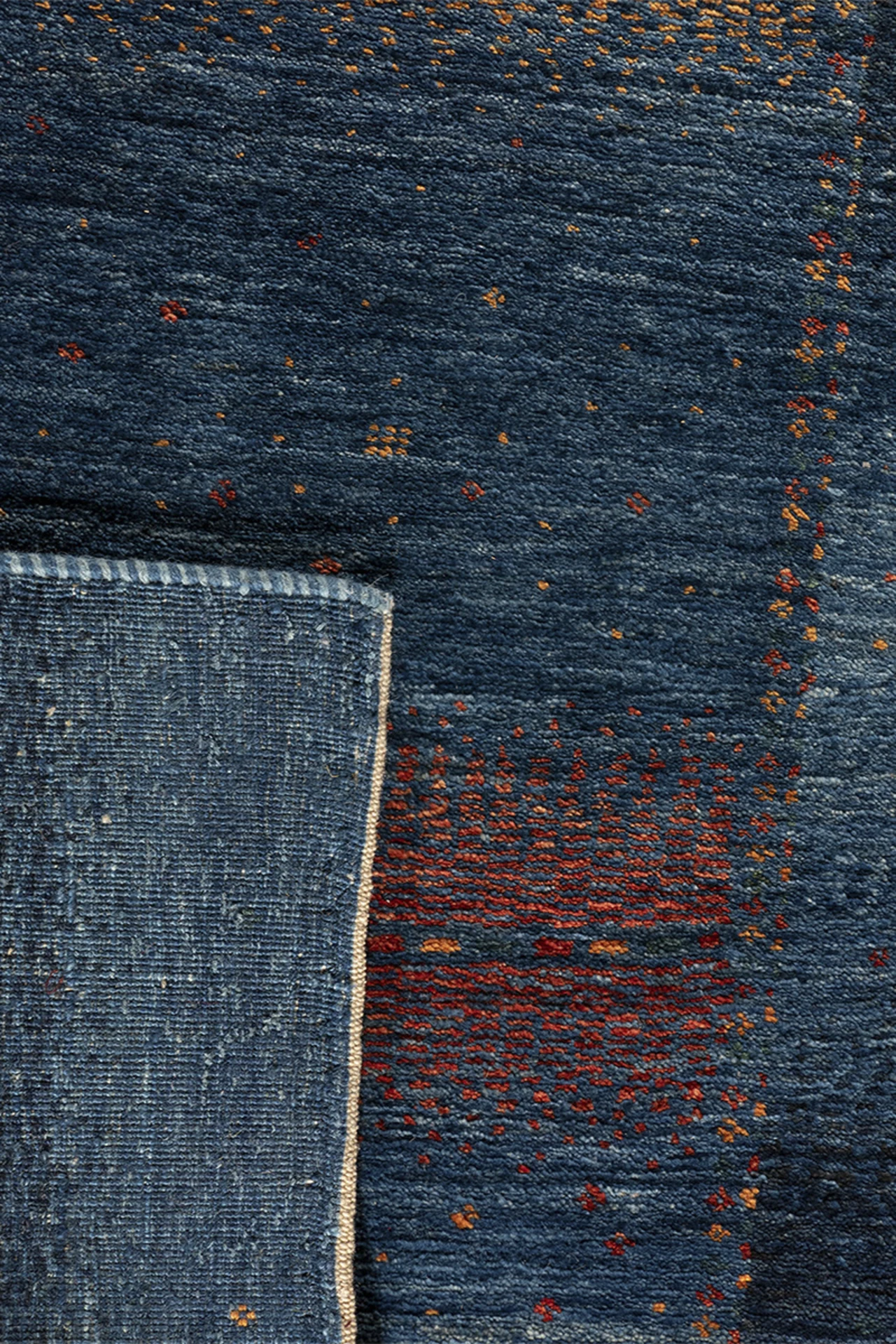 Gabbeh Teppich - Läufer blauer Strom