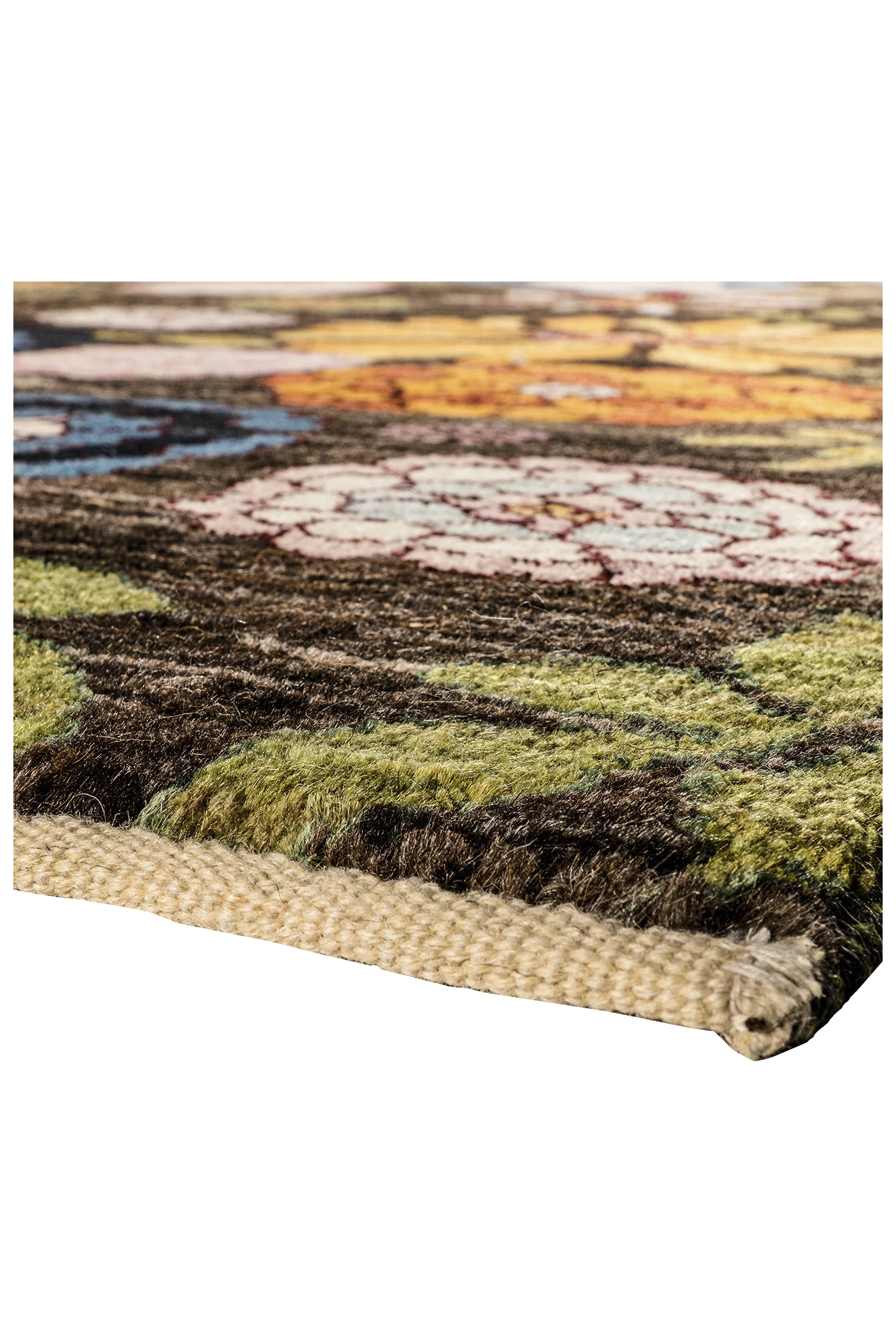 Gabbeh Teppich-Unikat - buntes Blumenfeld