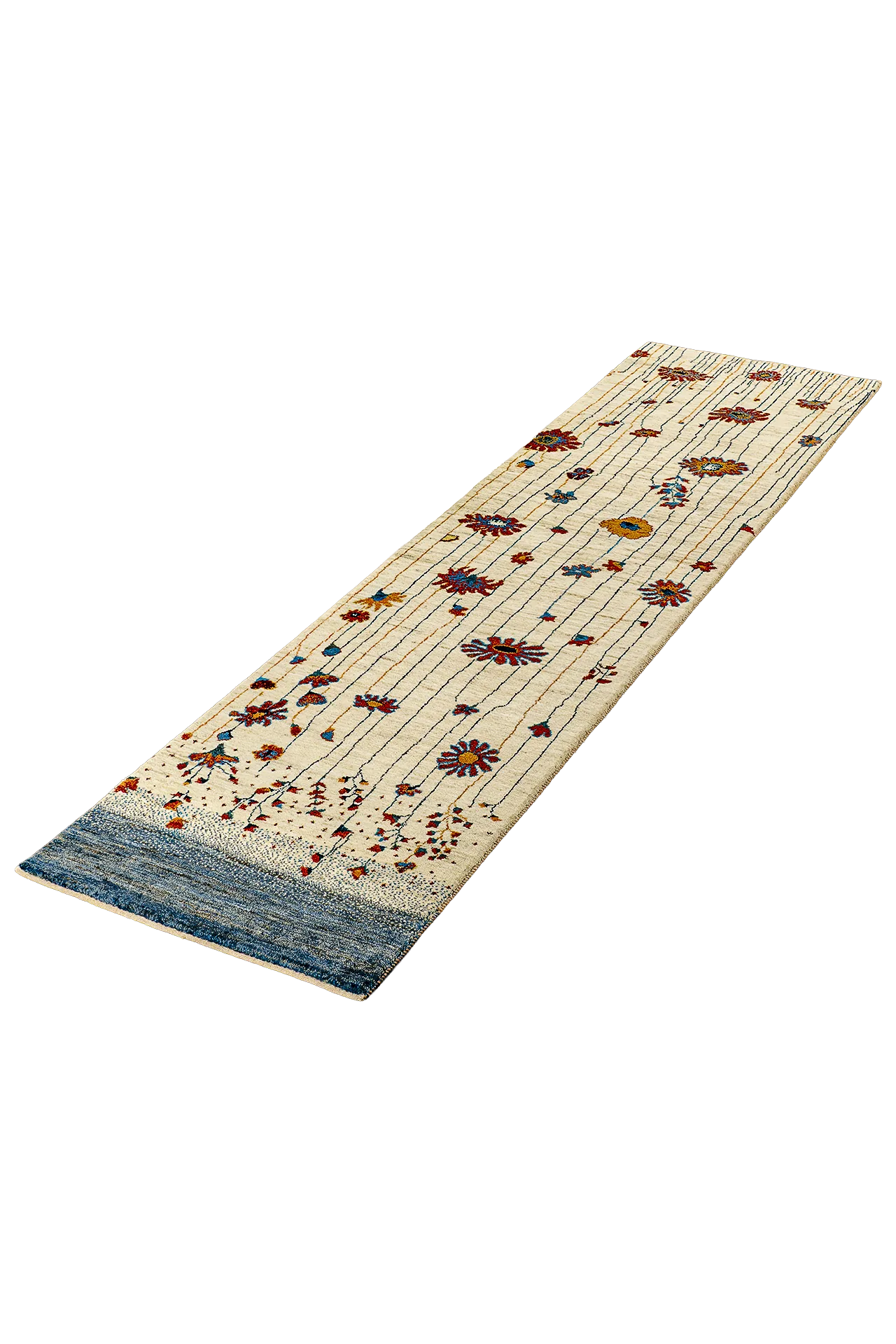 Gabbeh Teppichläufer - Blumenfall