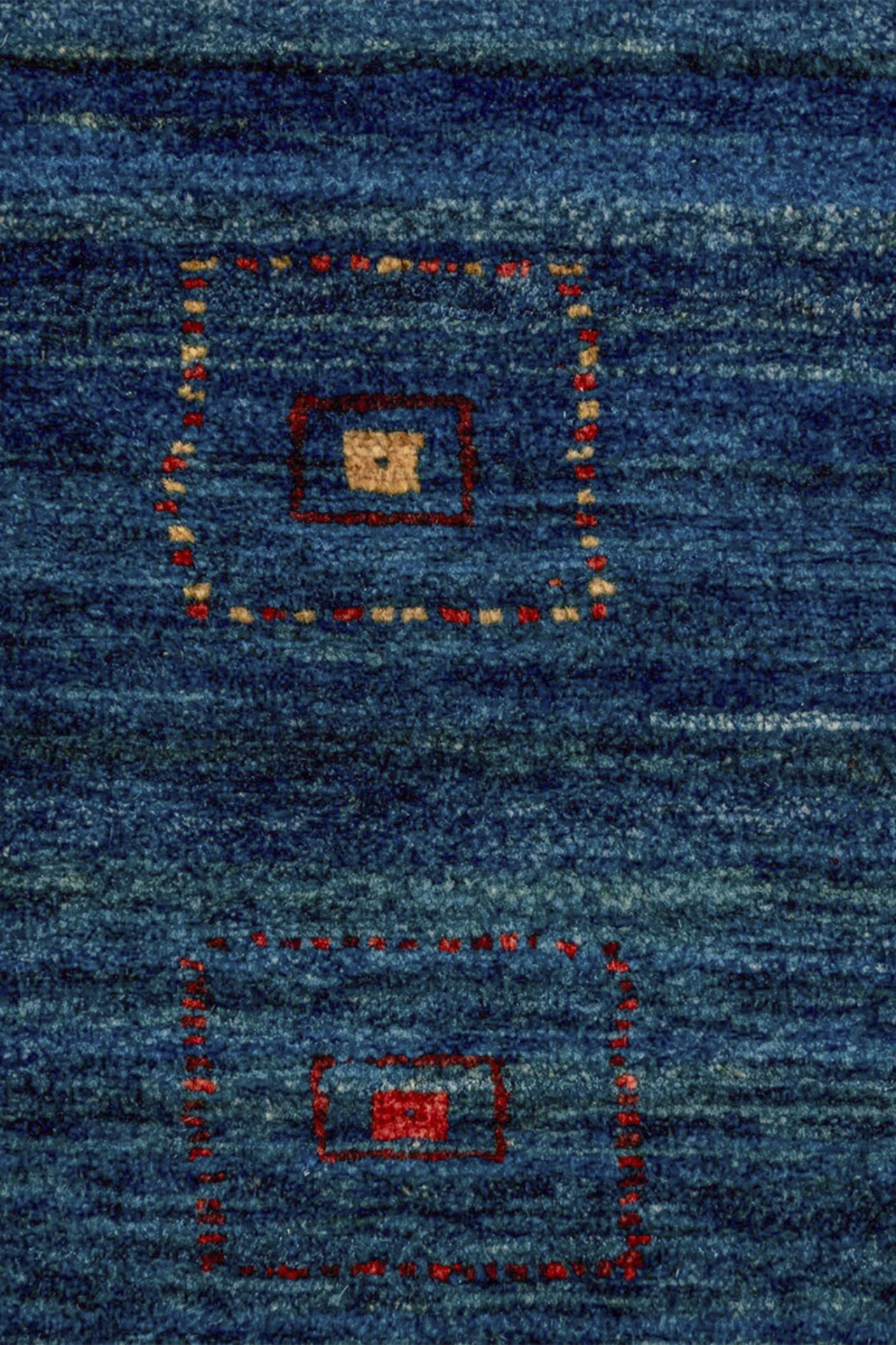 Gabbeh Teppich-Unikat - Dorf bei Nacht