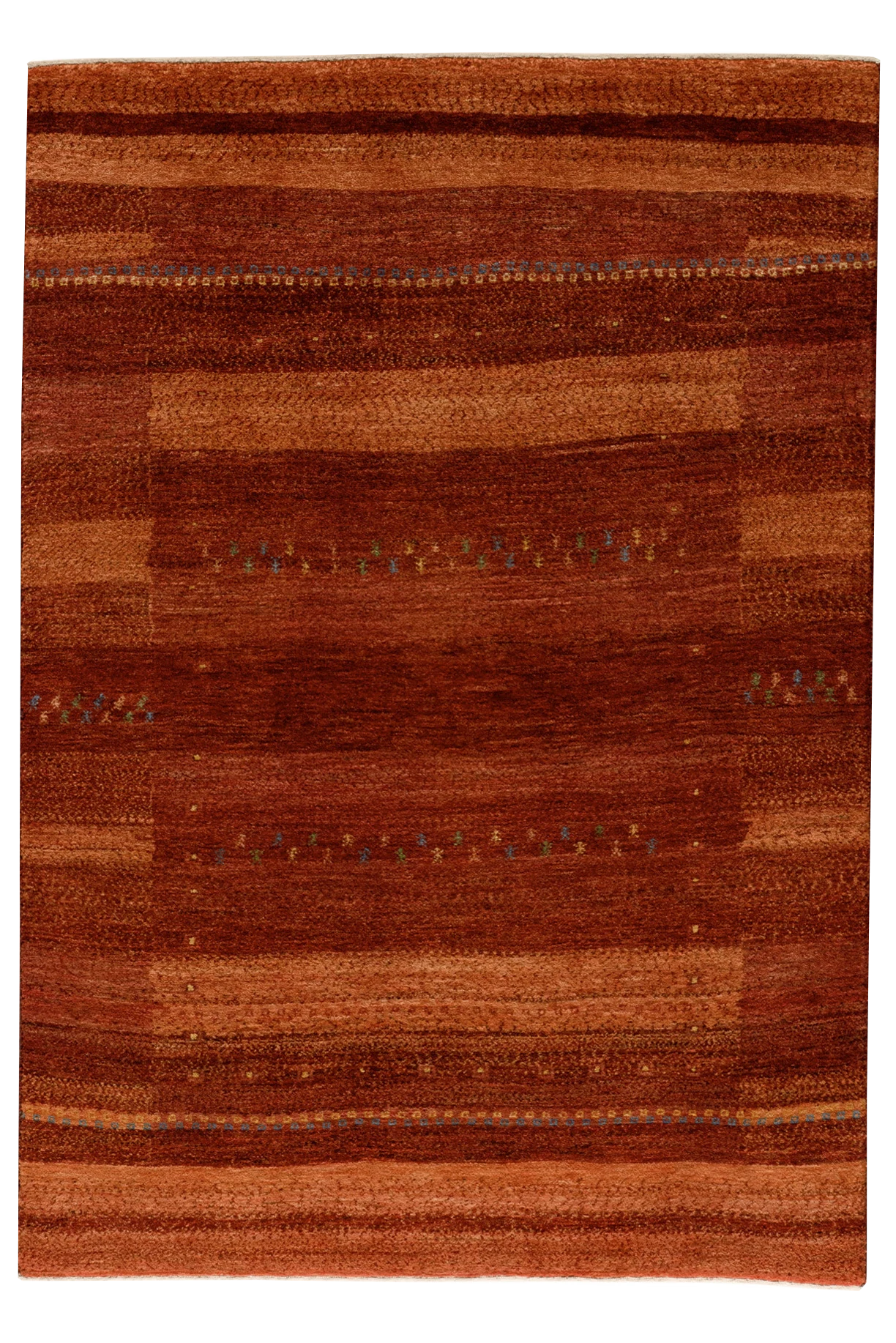 Gabbeh Teppich-Unikat - Blühendes Rot