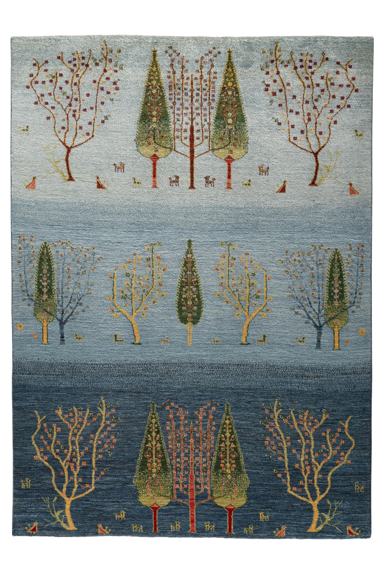 Gabbeh Teppich-Unikat - Das blaue Paradies