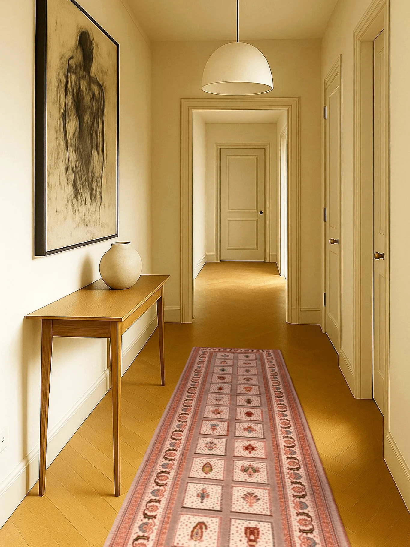 Kelim Teppichläufer - Soumakh Beige