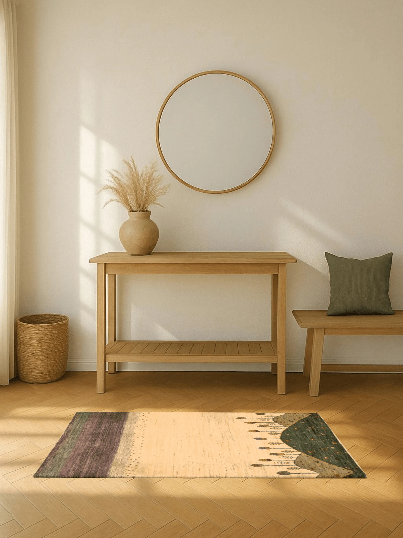 Gabbeh Teppich-Unikat - kleine Baumlandschaft