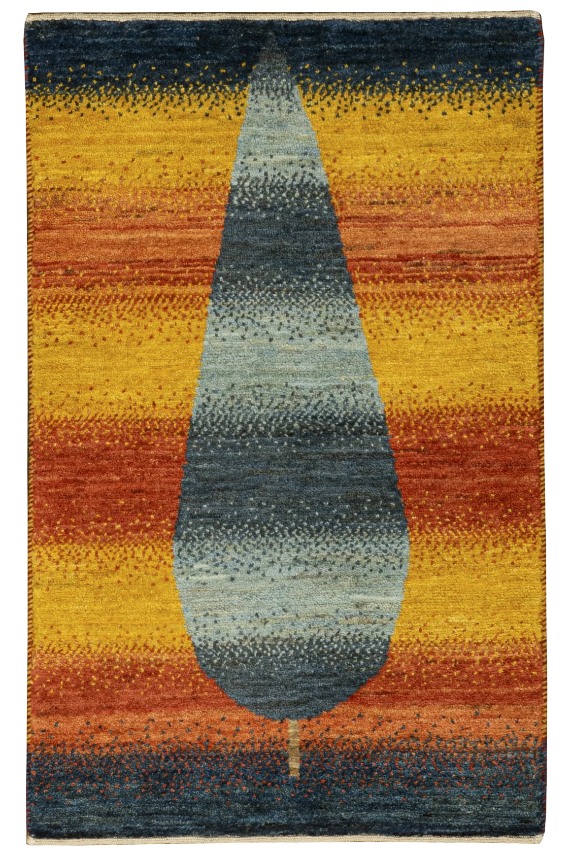 Gabbeh Teppich-Unikat - blaue Zypresse