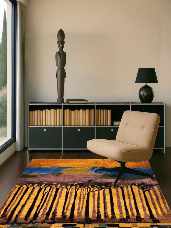 Gabbeh Teppich-Unikat - Baumaquarell
