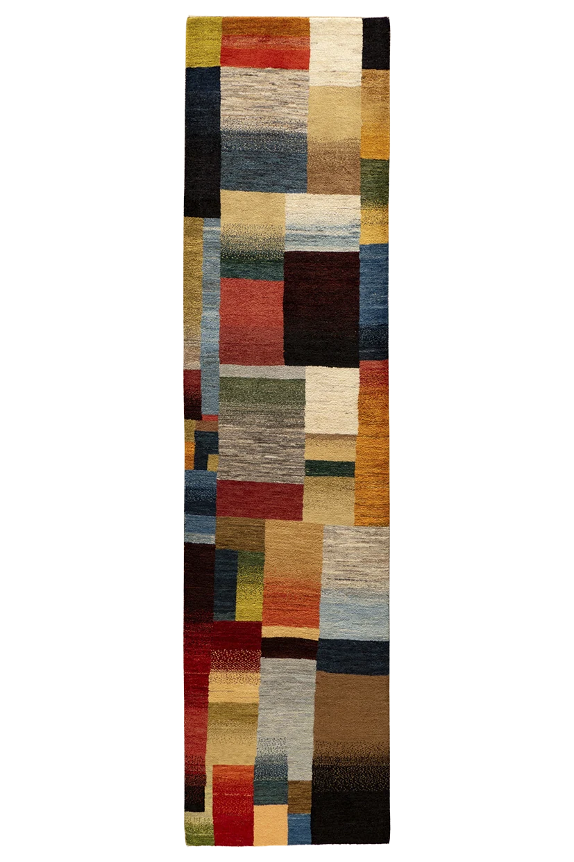 Gabbeh Teppich - Läufer bunte Blumenfelder