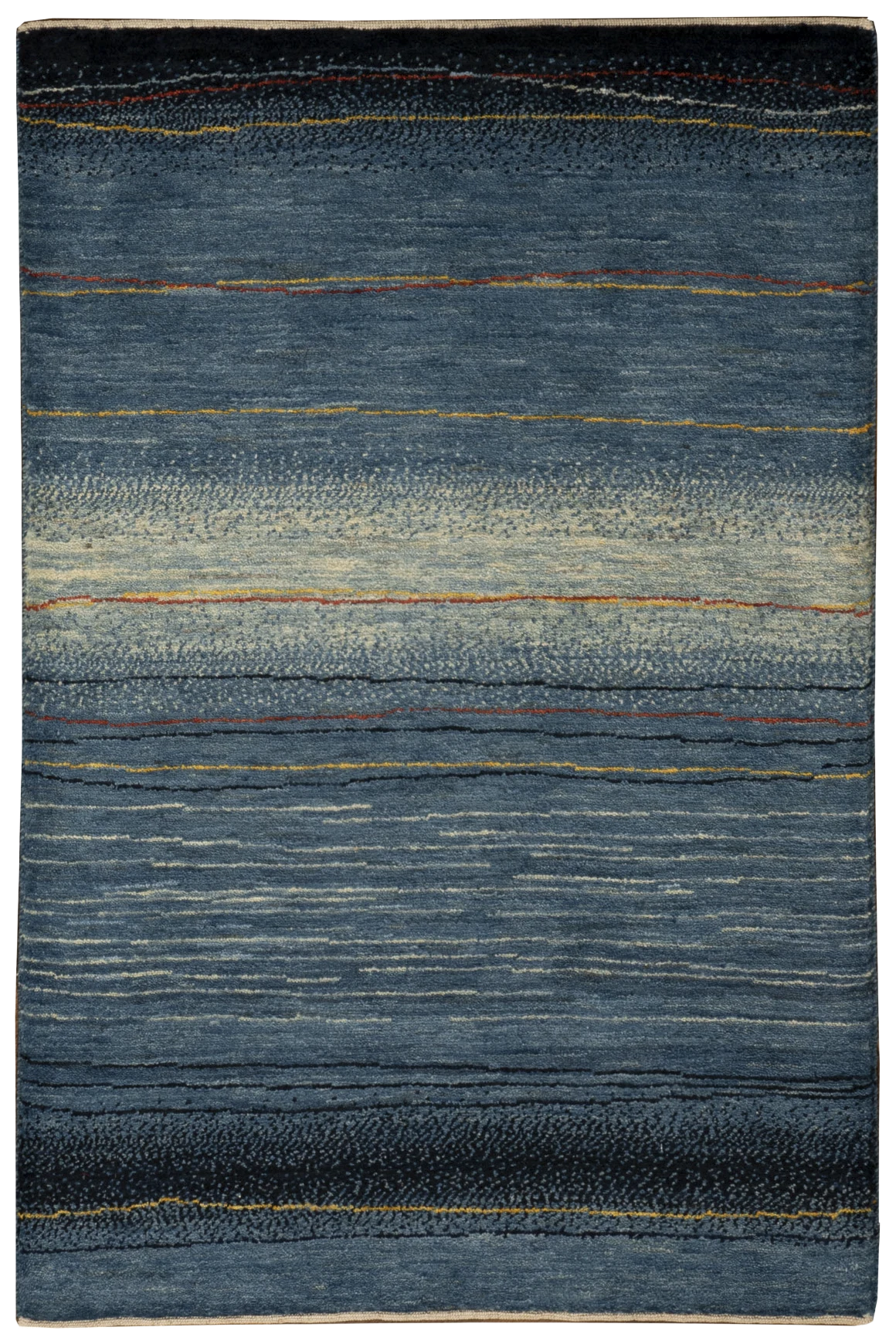 Gabbeh Teppich-Unikat - royalblaue Oase