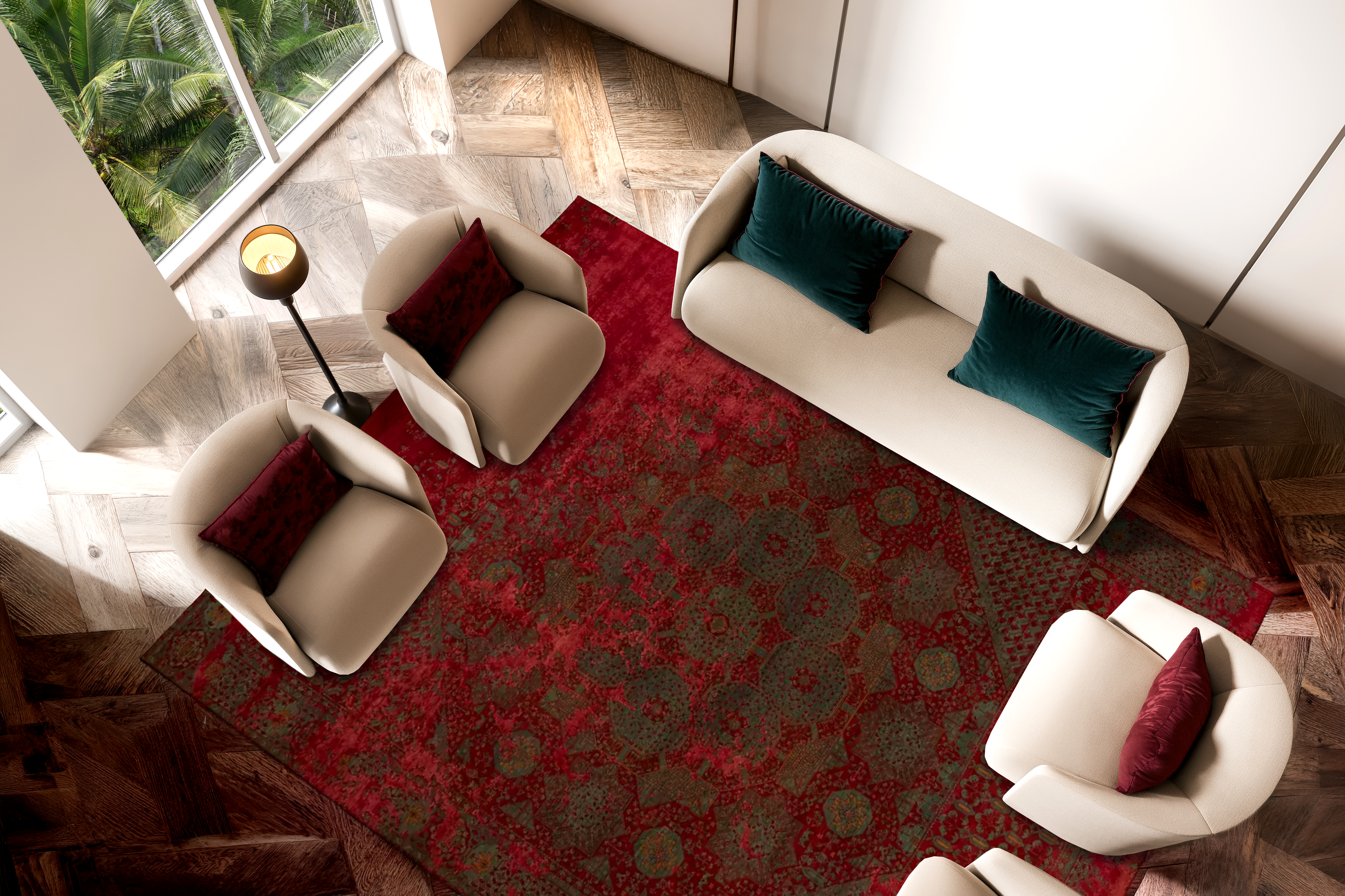 Designer Teppich Jan Kath - Mamluk red