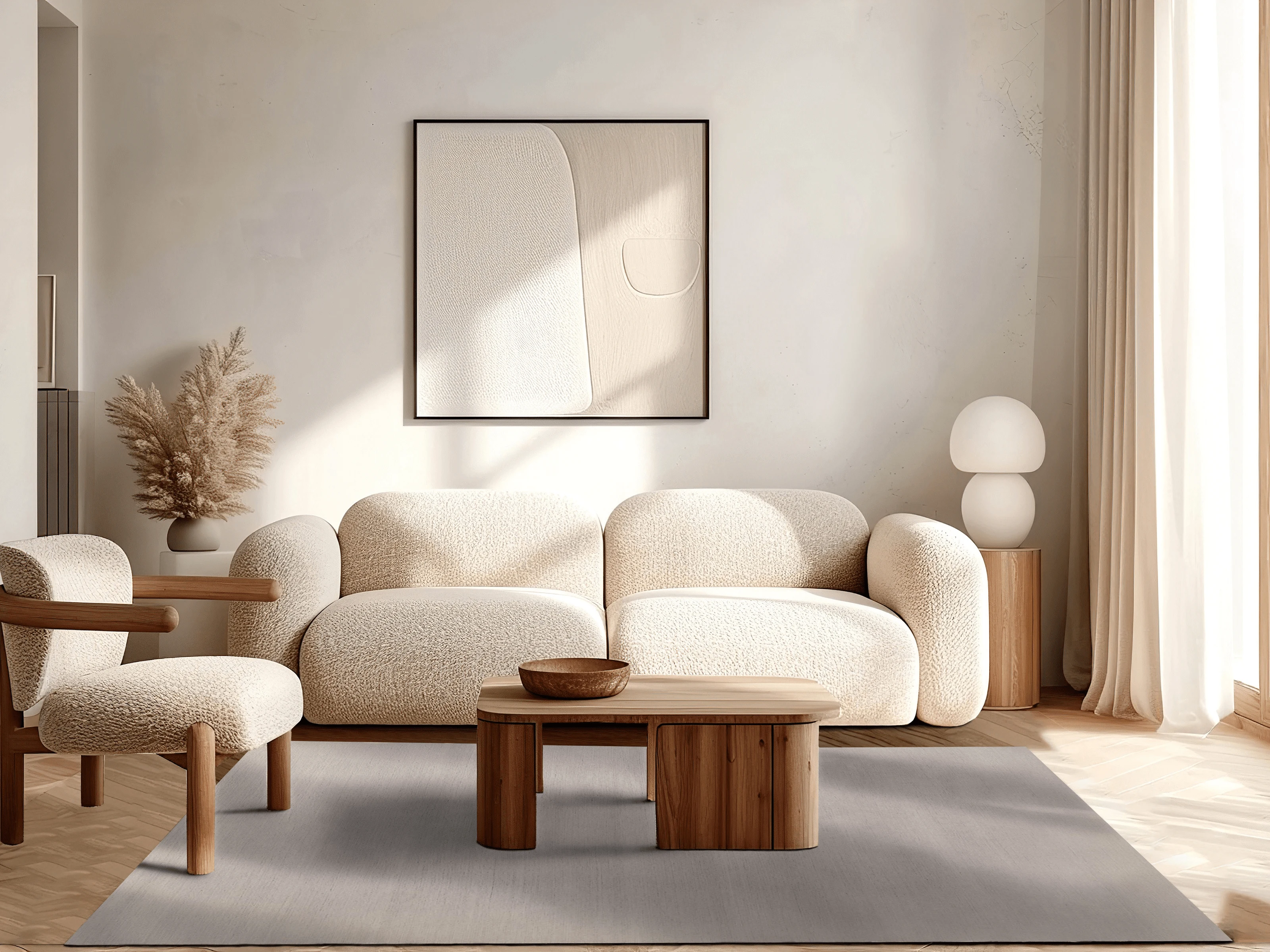 Jordan Collection Designteppich - Silver Grey
