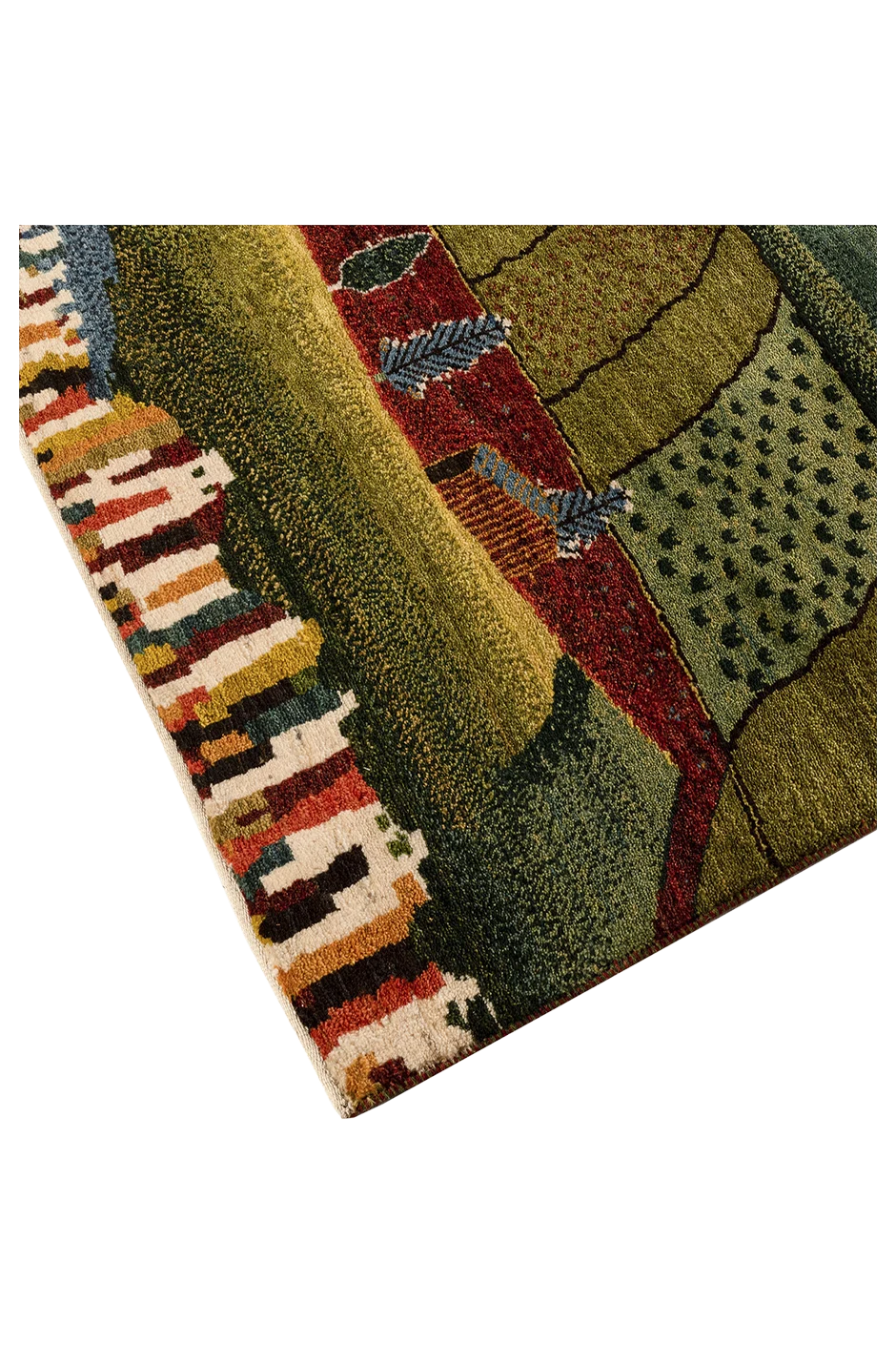 Gabbeh Teppich-Unikat - heitere Landschaft