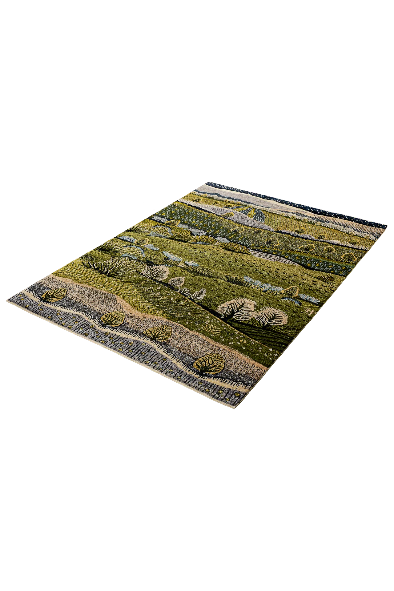 Gabbeh Teppich-Unikat - Frühlingshügel