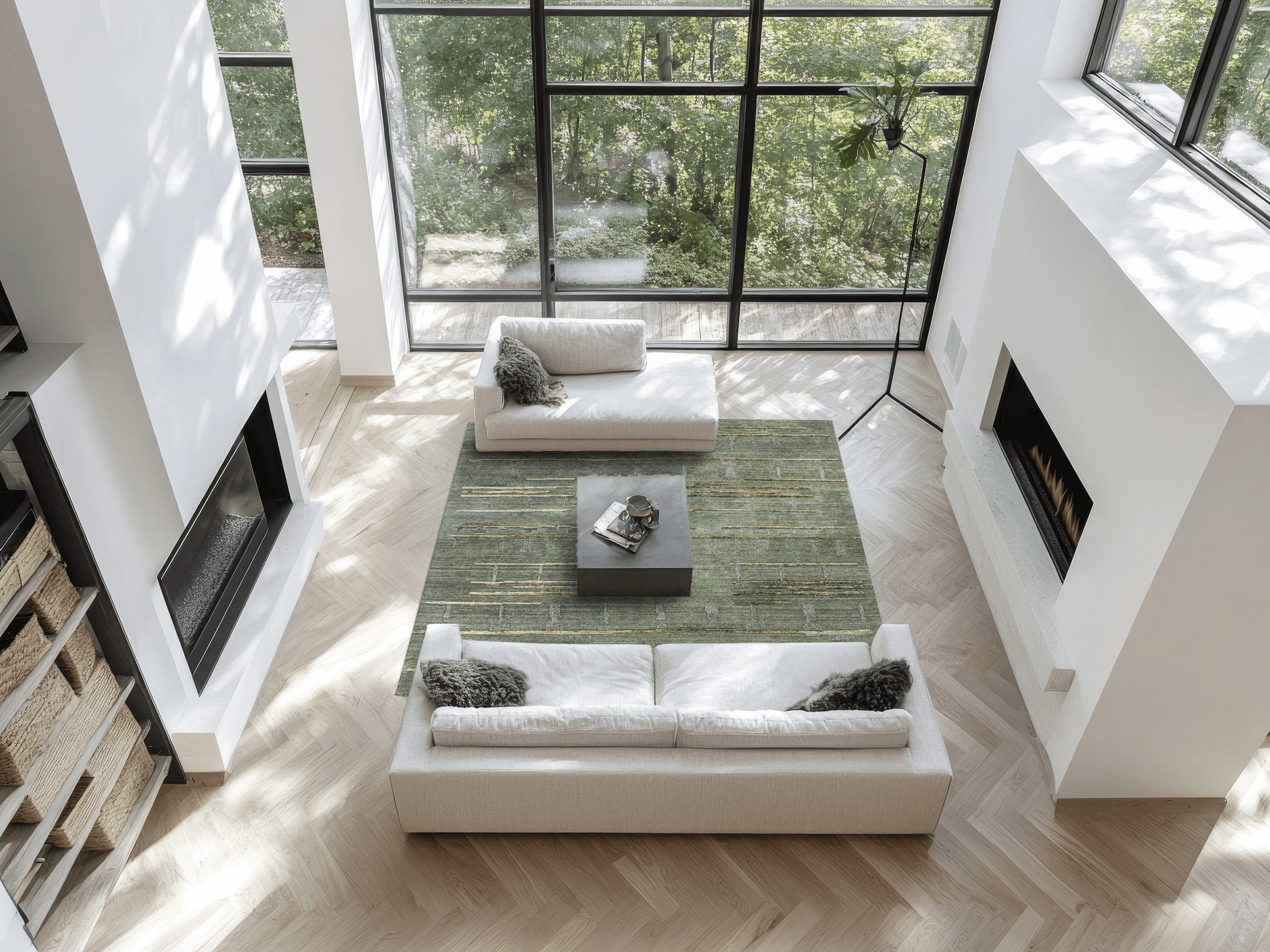 Jordan Collection Designteppich - Amber Smaragd Green