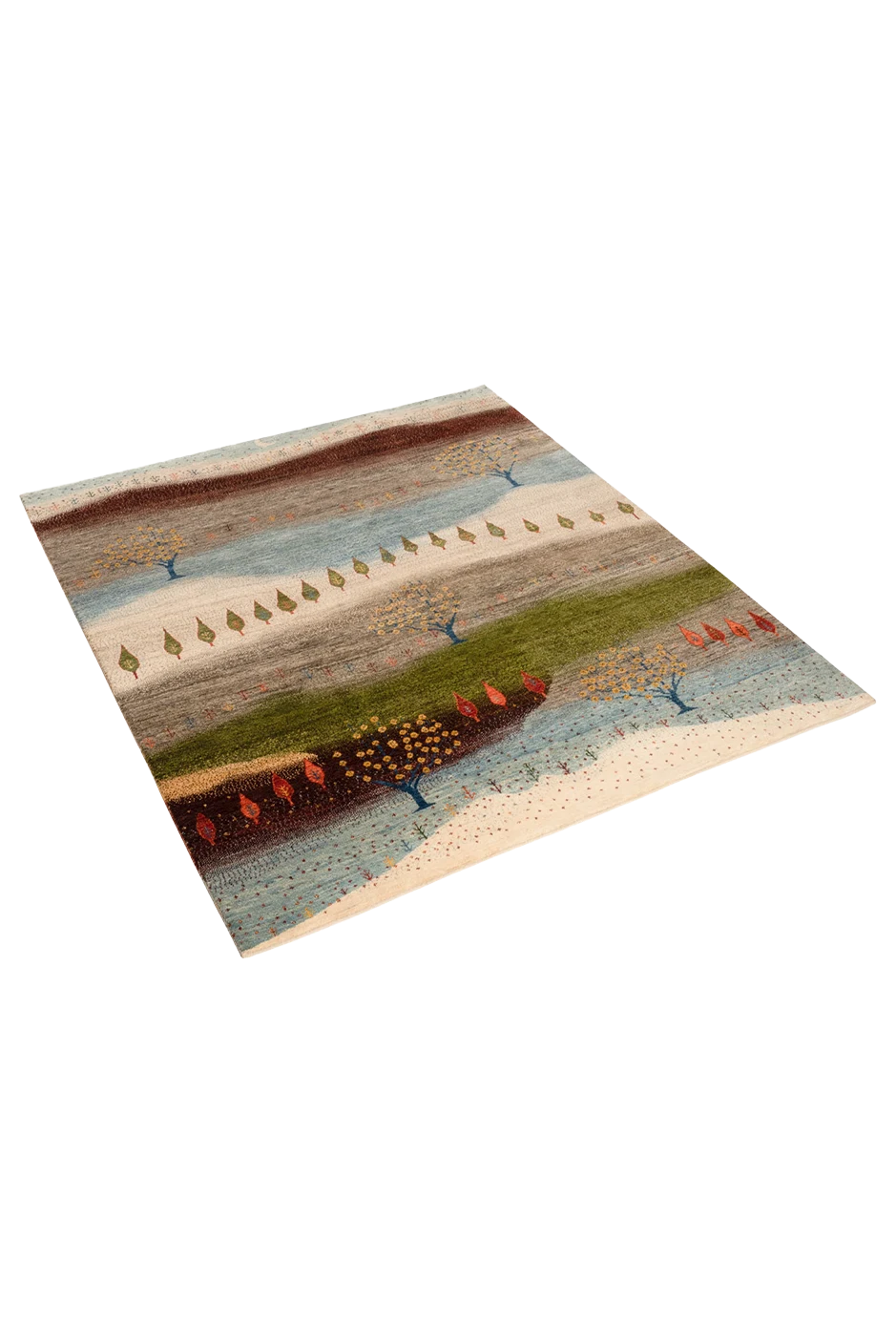 Gabbeh Teppich-Unikat - Hügelpoesie
