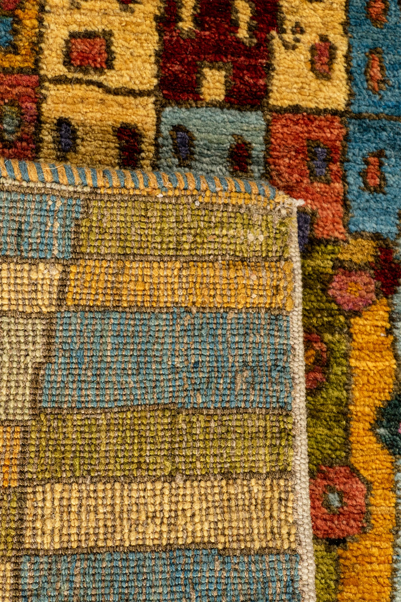 Gabbeh Teppich-Unikat - geschmückte Stadt