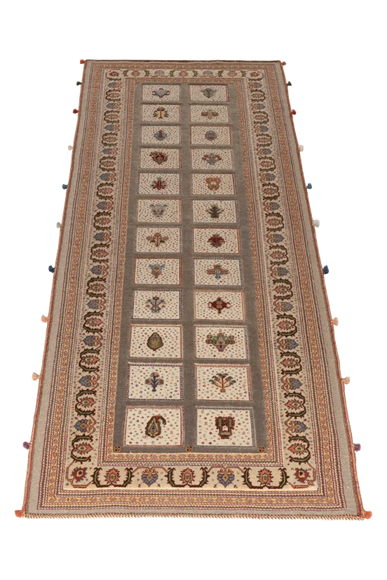 Kelim Teppichläufer - Soumakh Beige