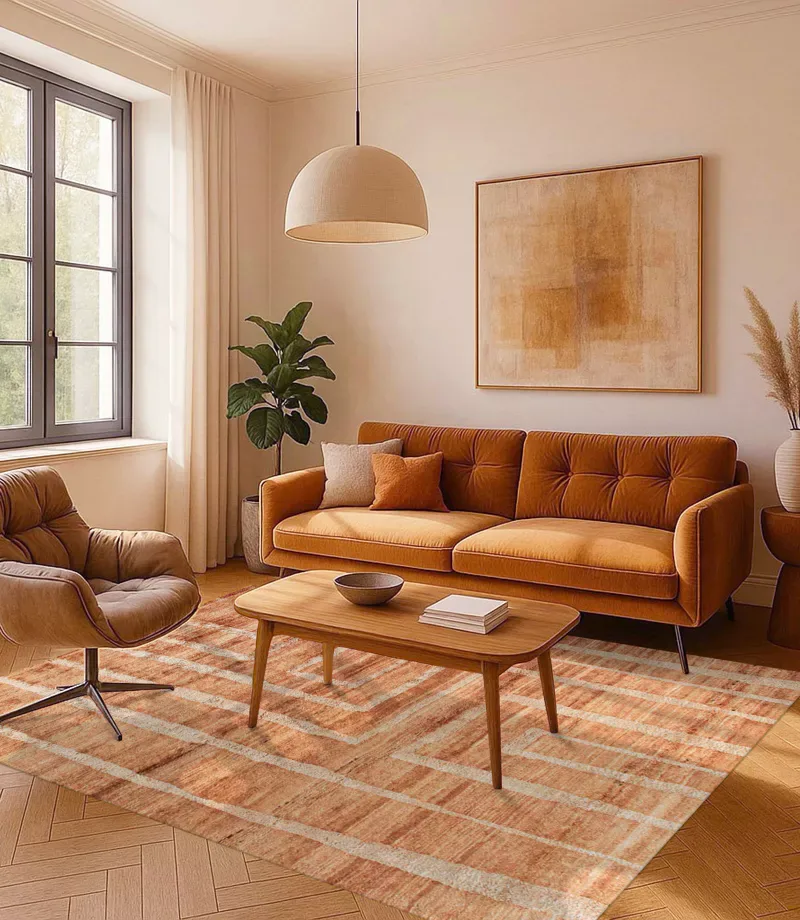 Jordan Collection Designteppich - Terracotta Trace
