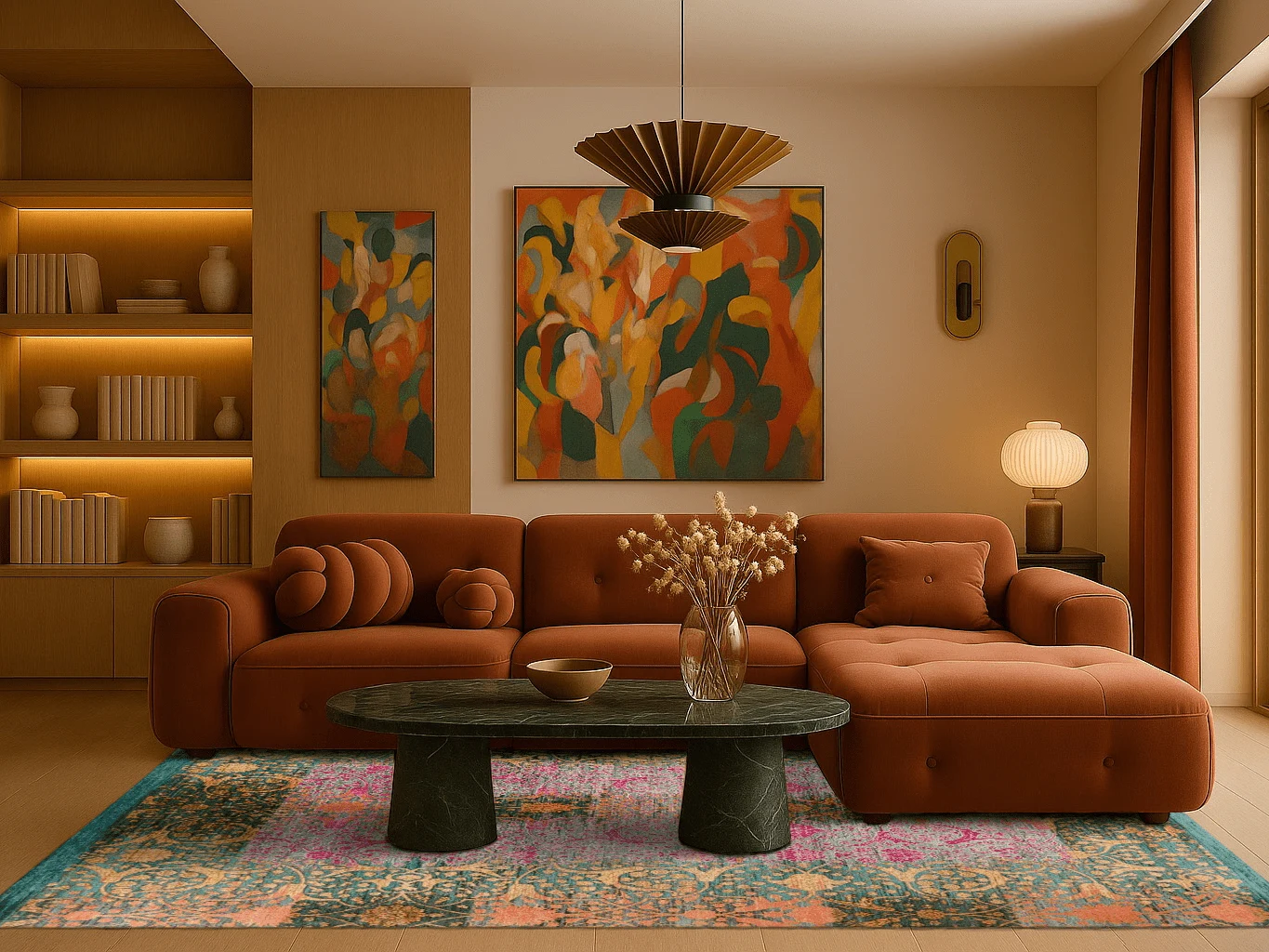Jordan Collection Designteppich - Palmetta