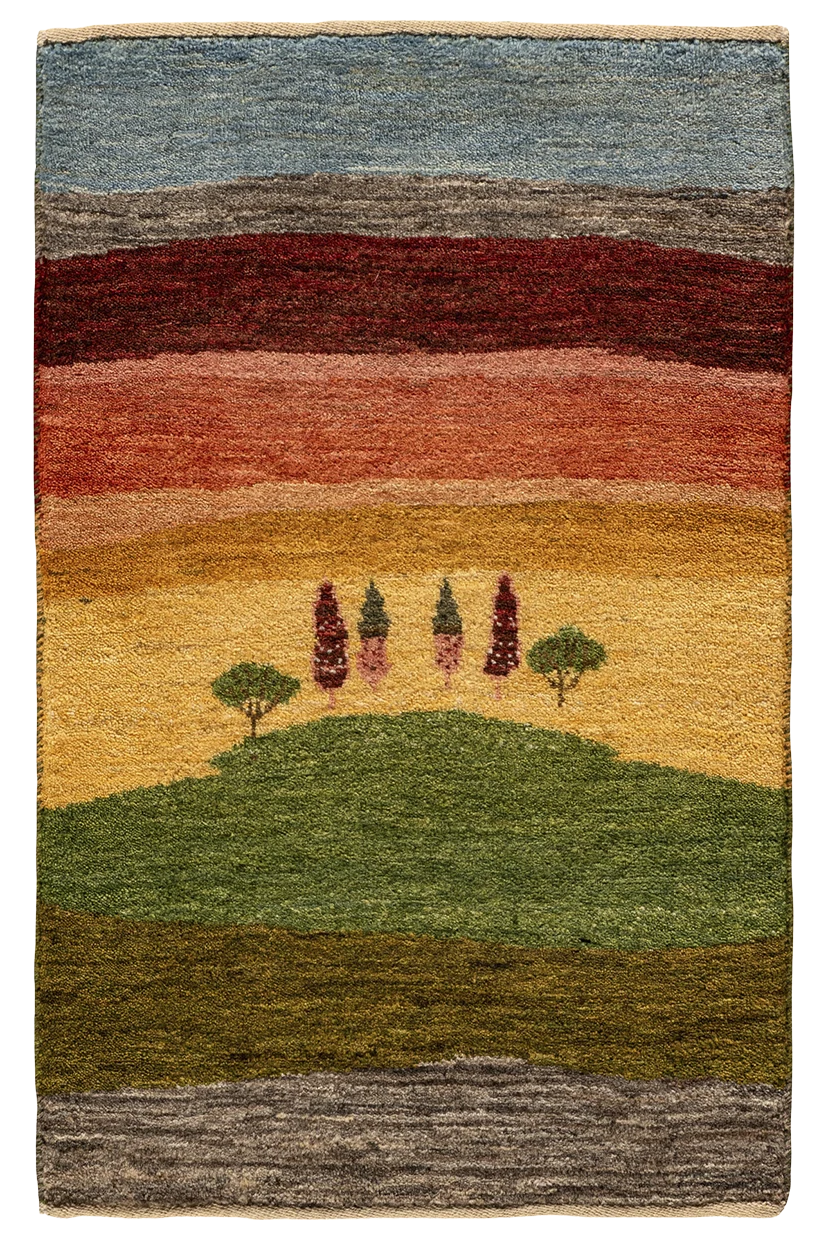 Gabbeh Teppich-Unikat - bunte Baumoase