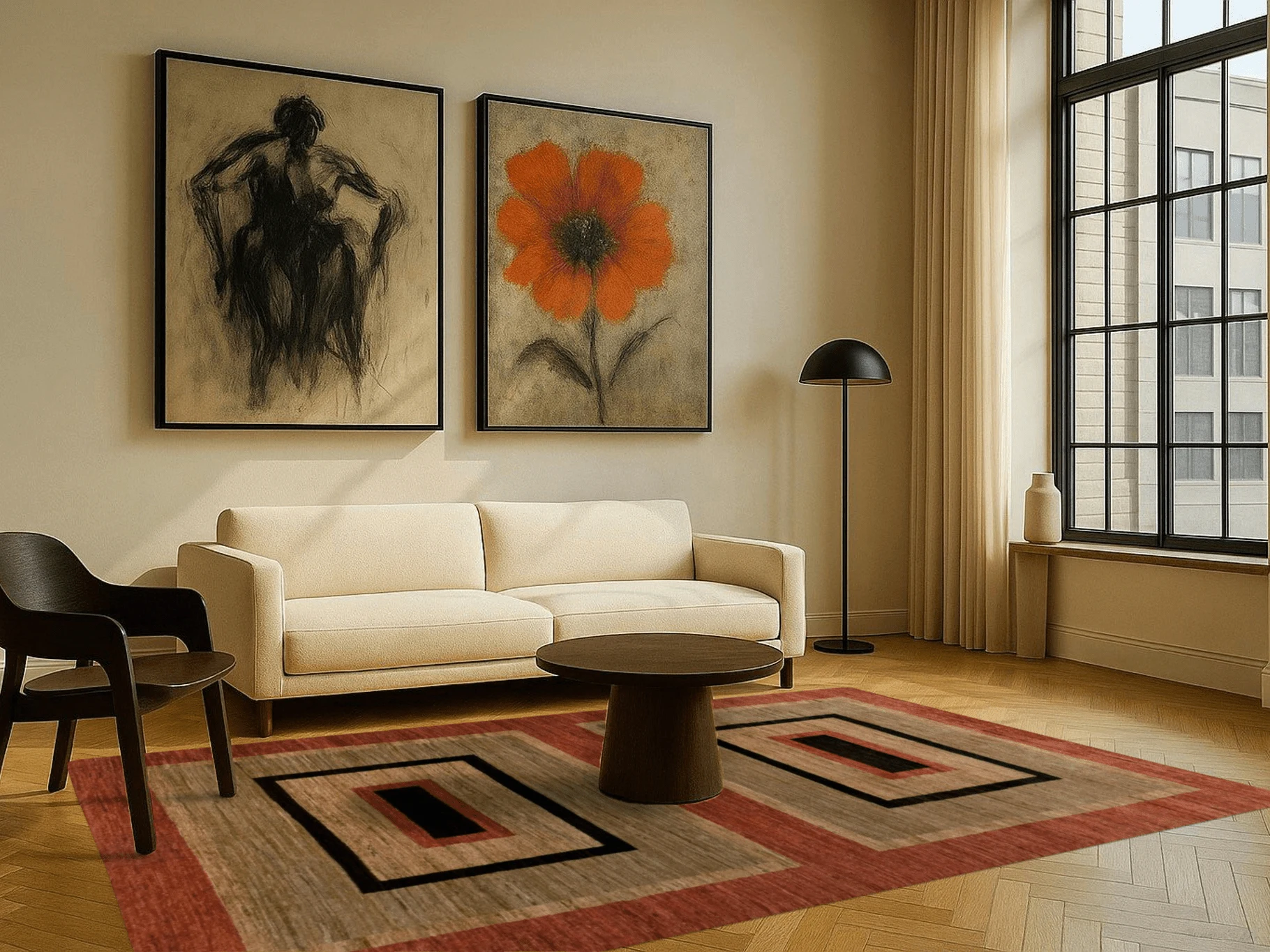 Gabbeh-Art Teppich - Formenklang