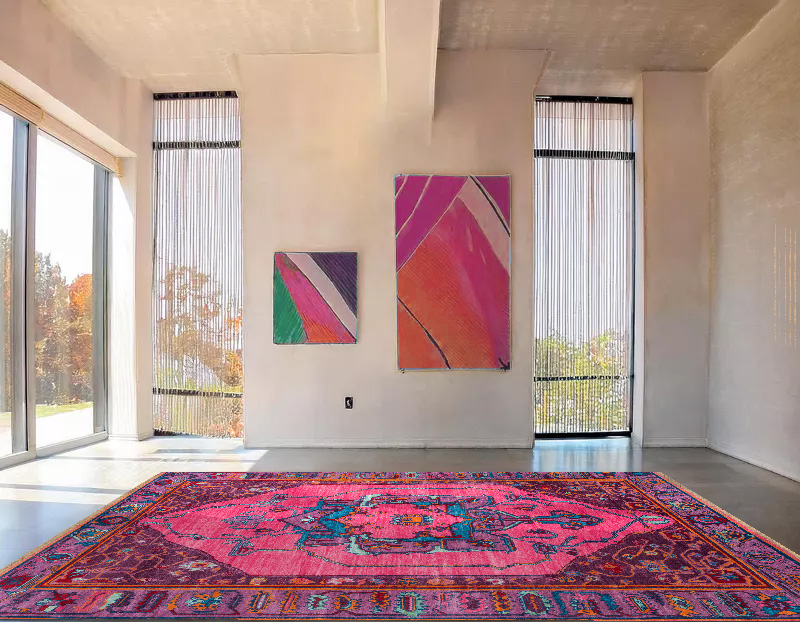 Jan Kath Teppich - Azer Pulse 147 pink