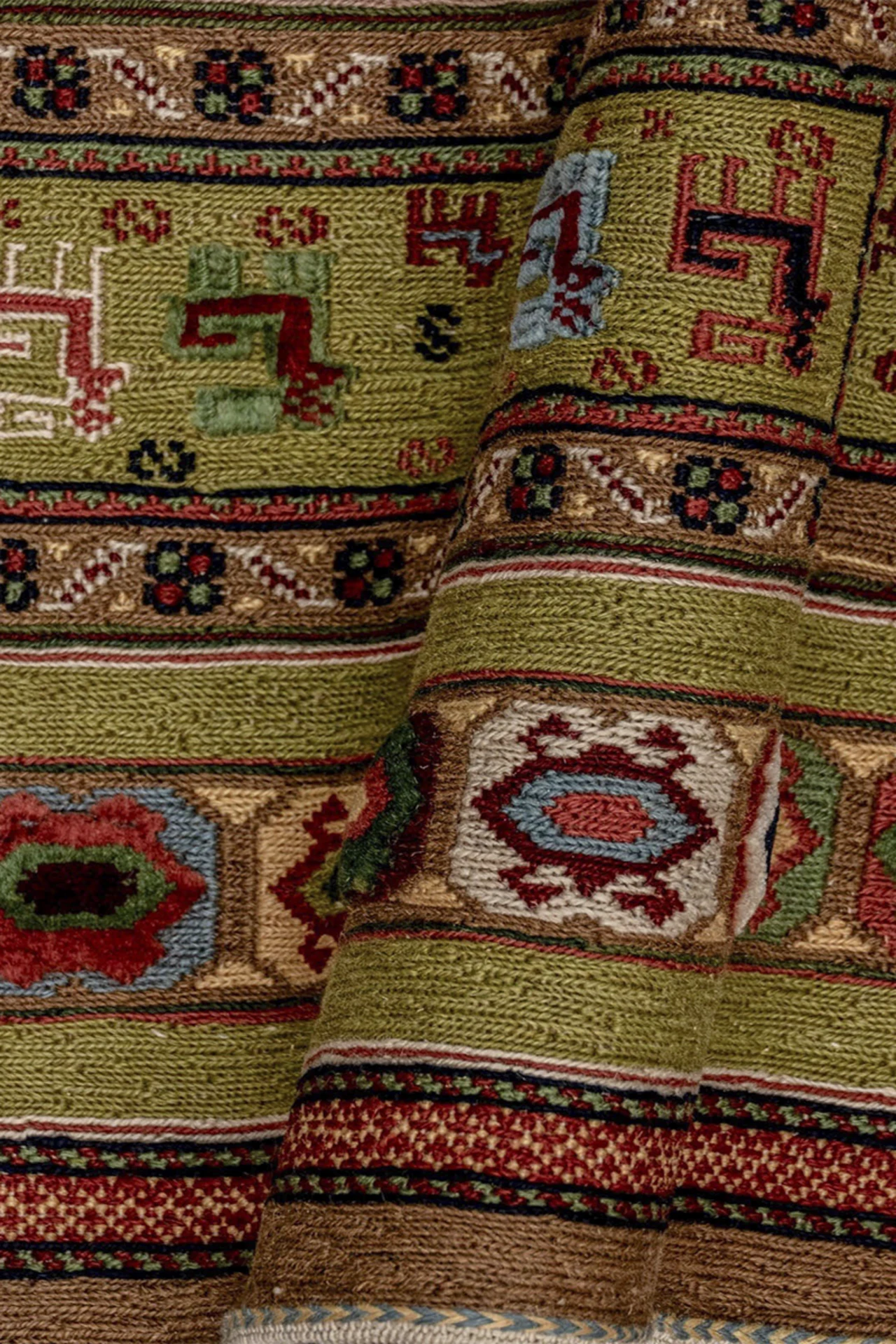 Kelim Teppich - Soumakh Green
