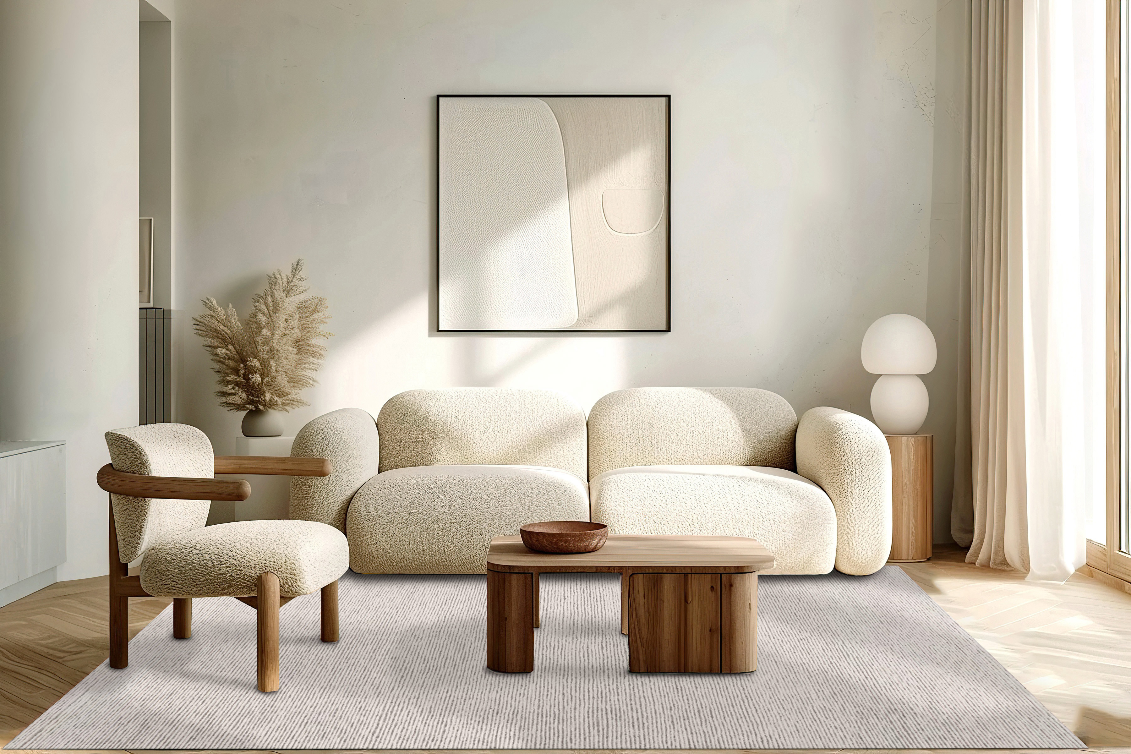 Jordan Collection Designteppich - Ivory