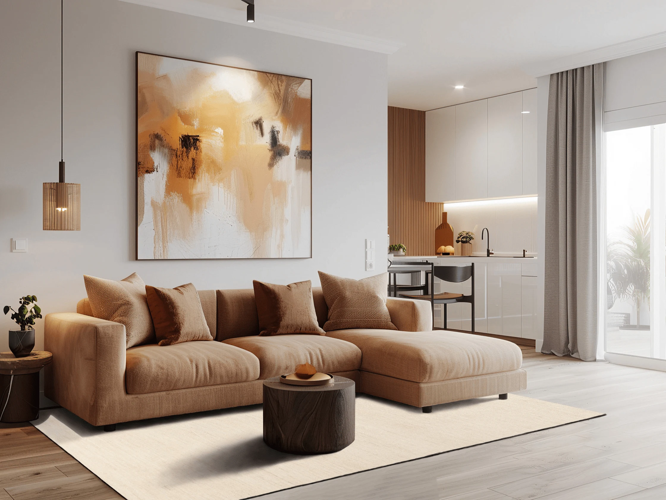 Gabbeh Teppich-Unikat - Beige Desert