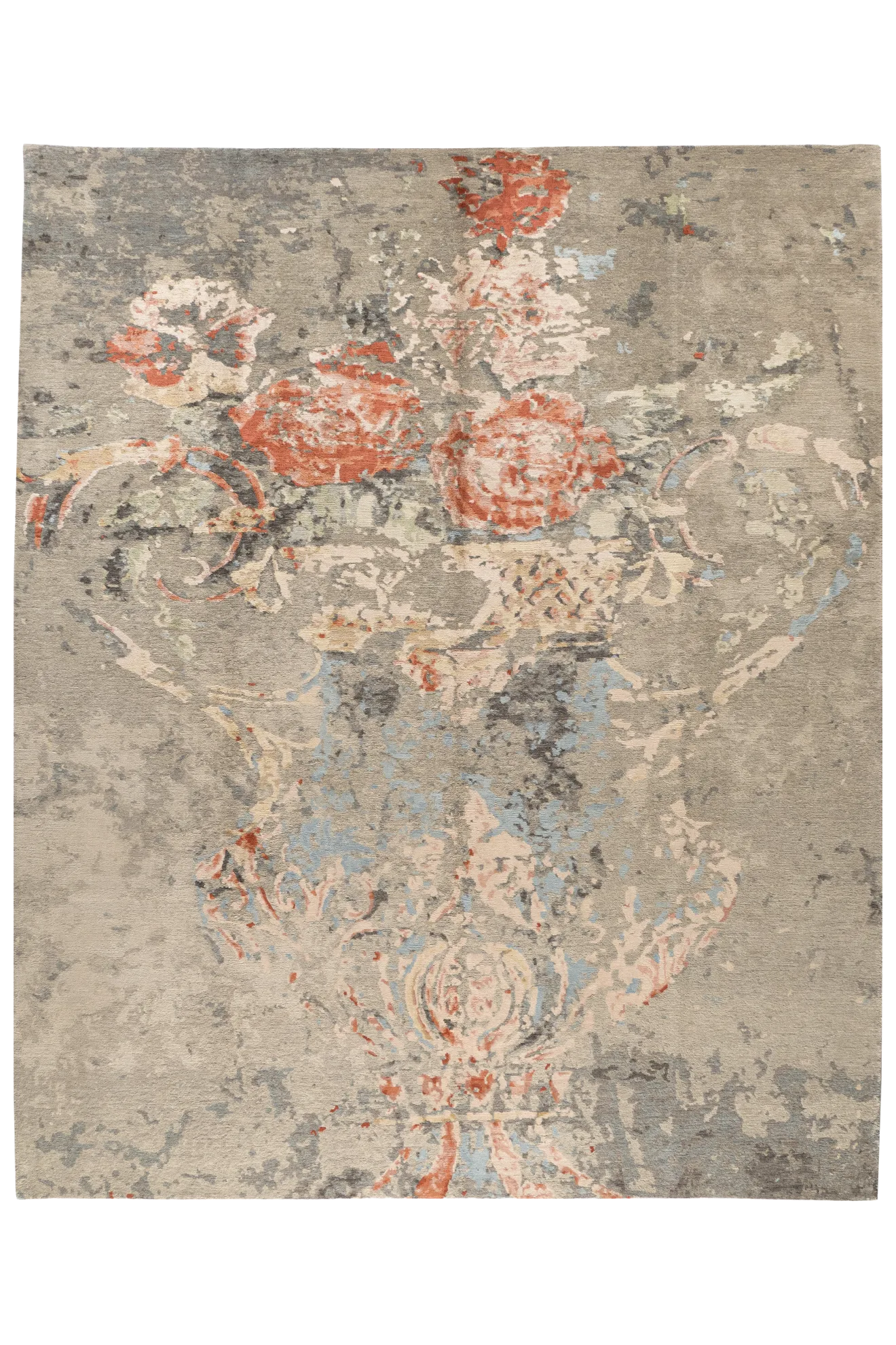 Wool & Silk Teppich - Antique Roses