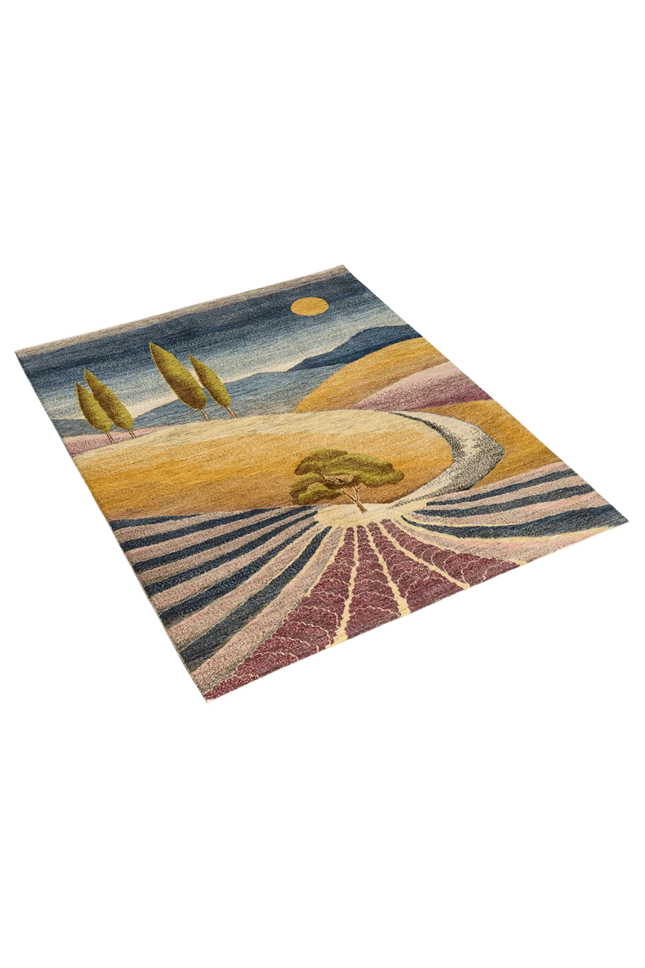 Gabbeh Teppich-Unikat - Goldene Landschaft