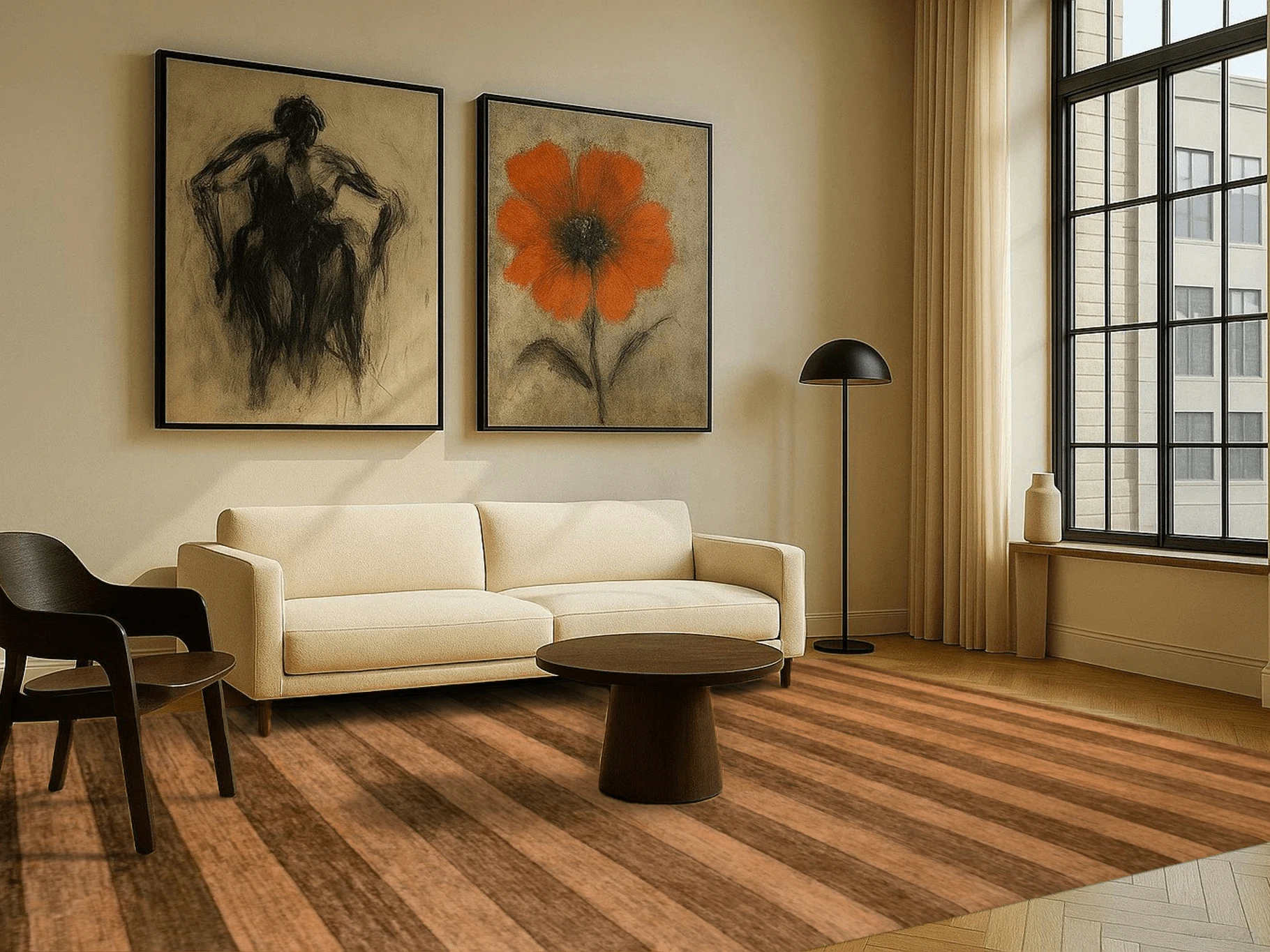 Gabbeh-Art Teppich - Sandlines