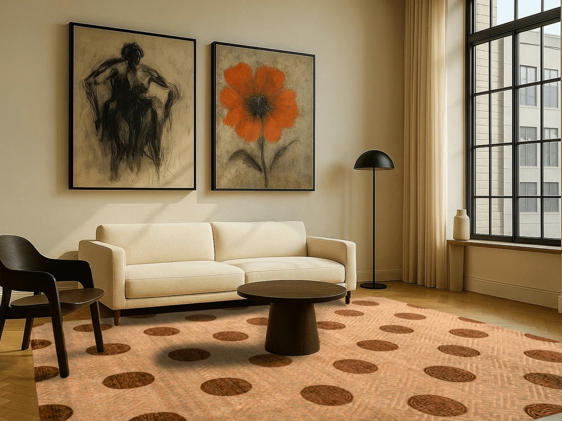 Jordan Collection Designteppich - Mandala Dots
