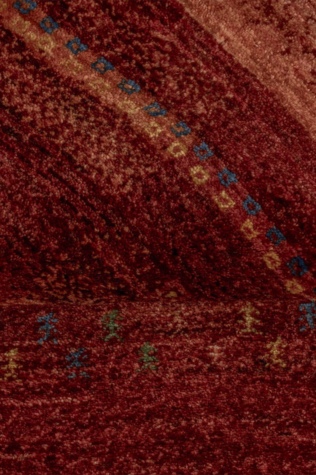 Gabbeh Teppich-Unikat - Blühendes Rot