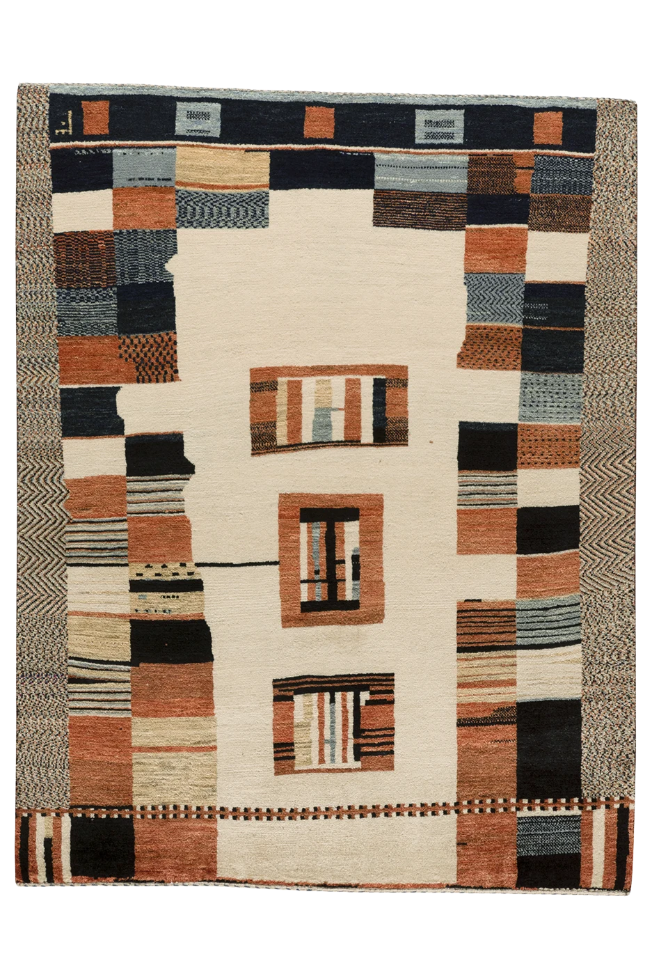 Gabbeh Teppich-Unikat - Stadtleben