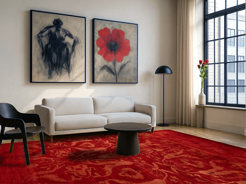 Jordan Masterpiece Designteppich - Ruby Lux